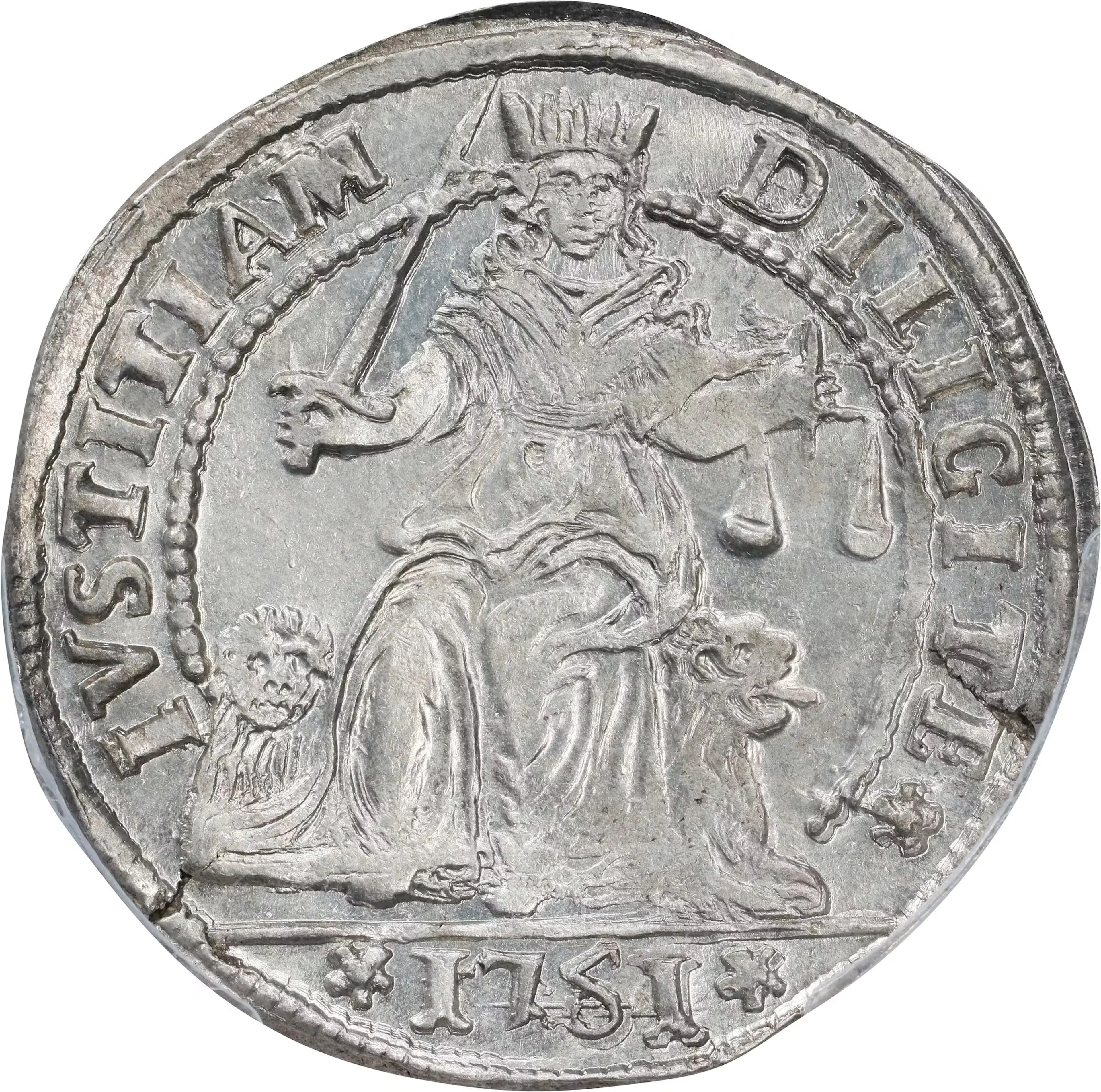 ITALY. Venice. Lirazza da 30 Soldi, 1751. Pietro Grimani. PCGS MS-63.