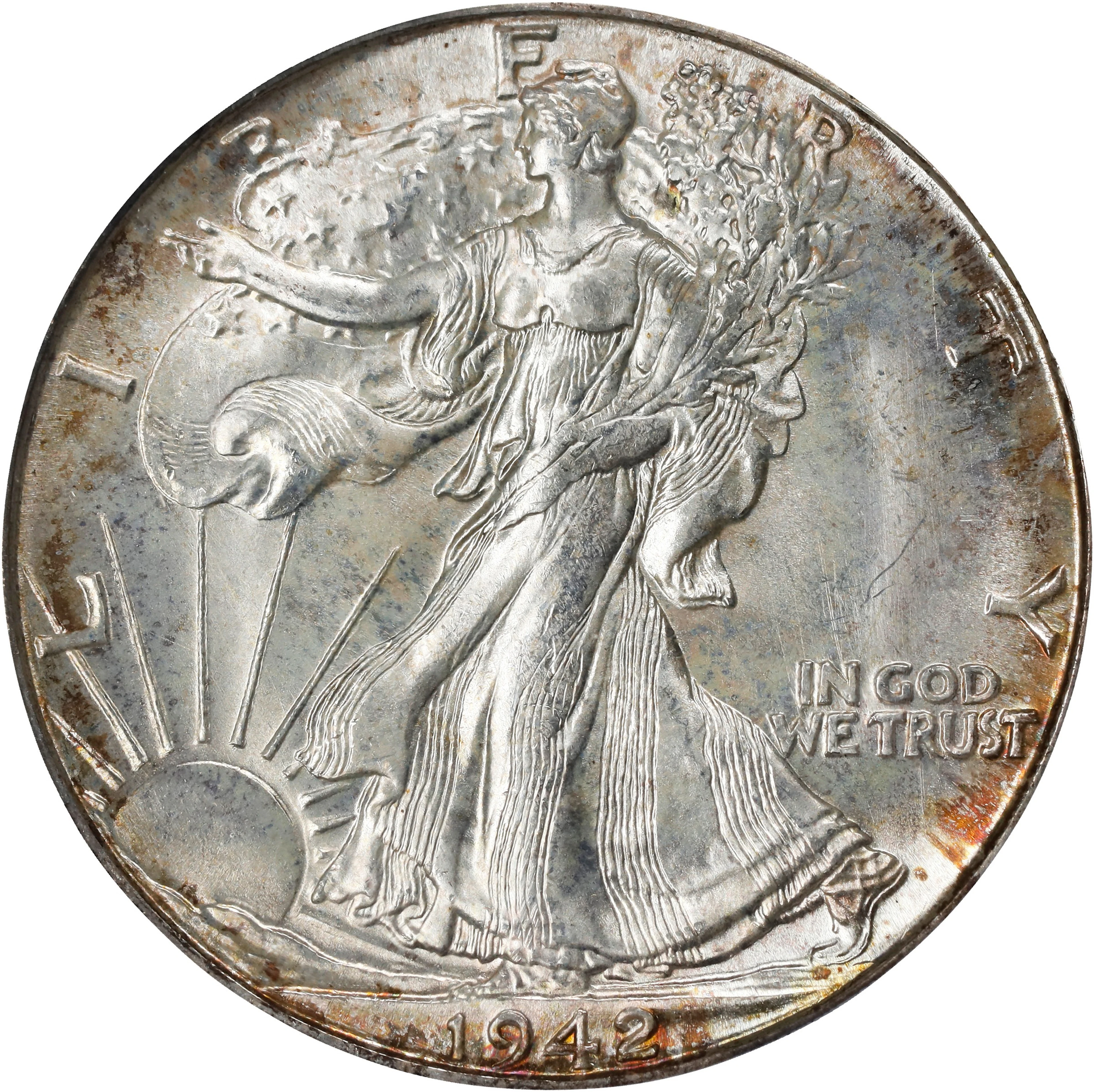 1942-D Walking Liberty Half Dollar. MS-66 (PCGS).