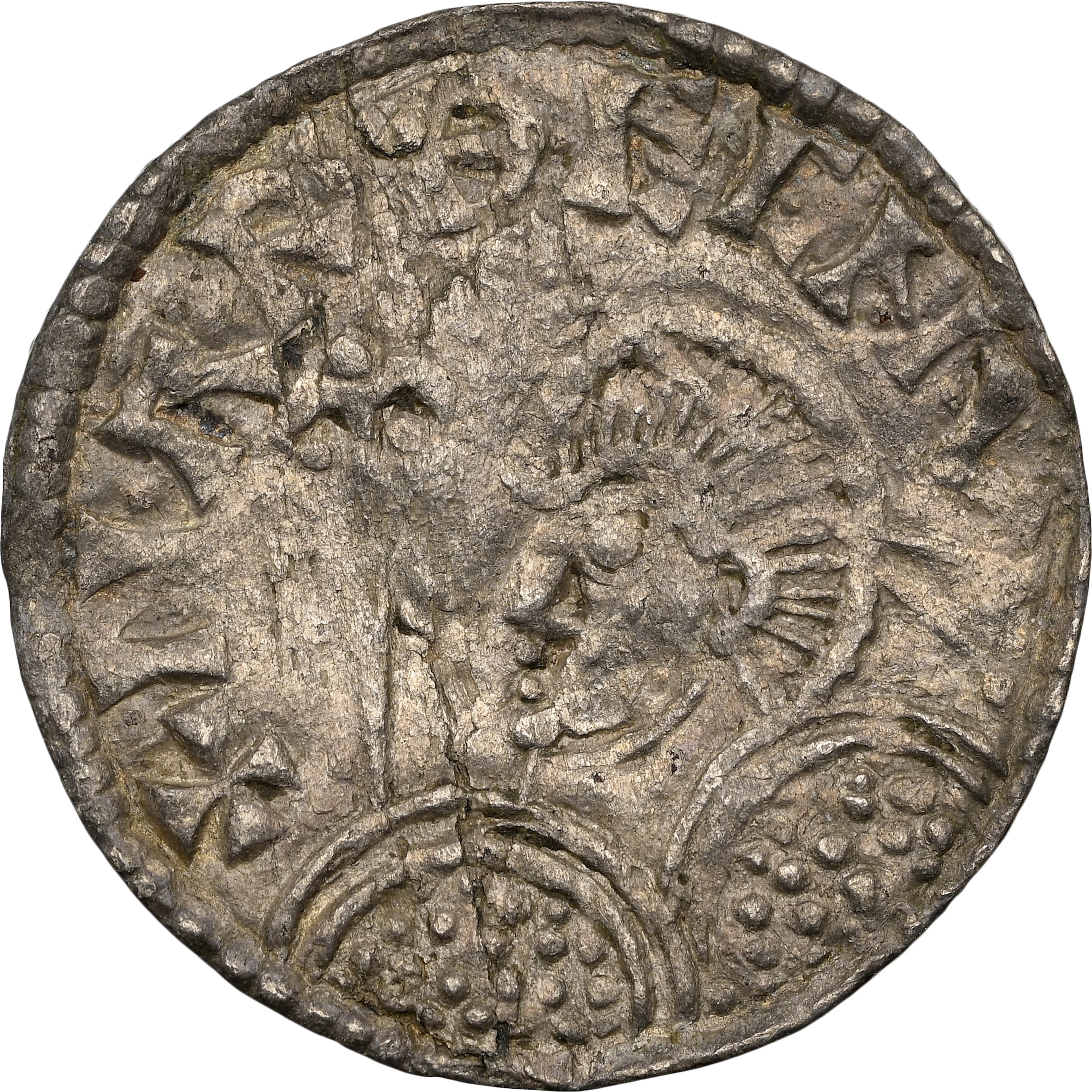 DENMARK. Penny, ND (1035-42). Lund Mint. Harthacnut (Hardeknud). NGC AU-58.