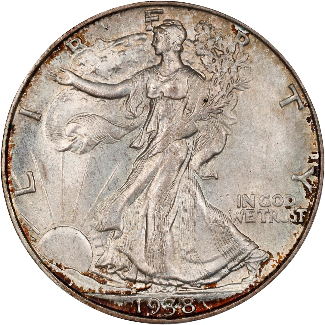 1938-D Walking Liberty Half Dollar. MS-65 (PCGS).