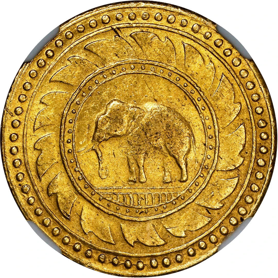 THAILAND. 8 Baht (Tot), ND (1863). Bangkok Mint. Rama IV. NGC MS-63.