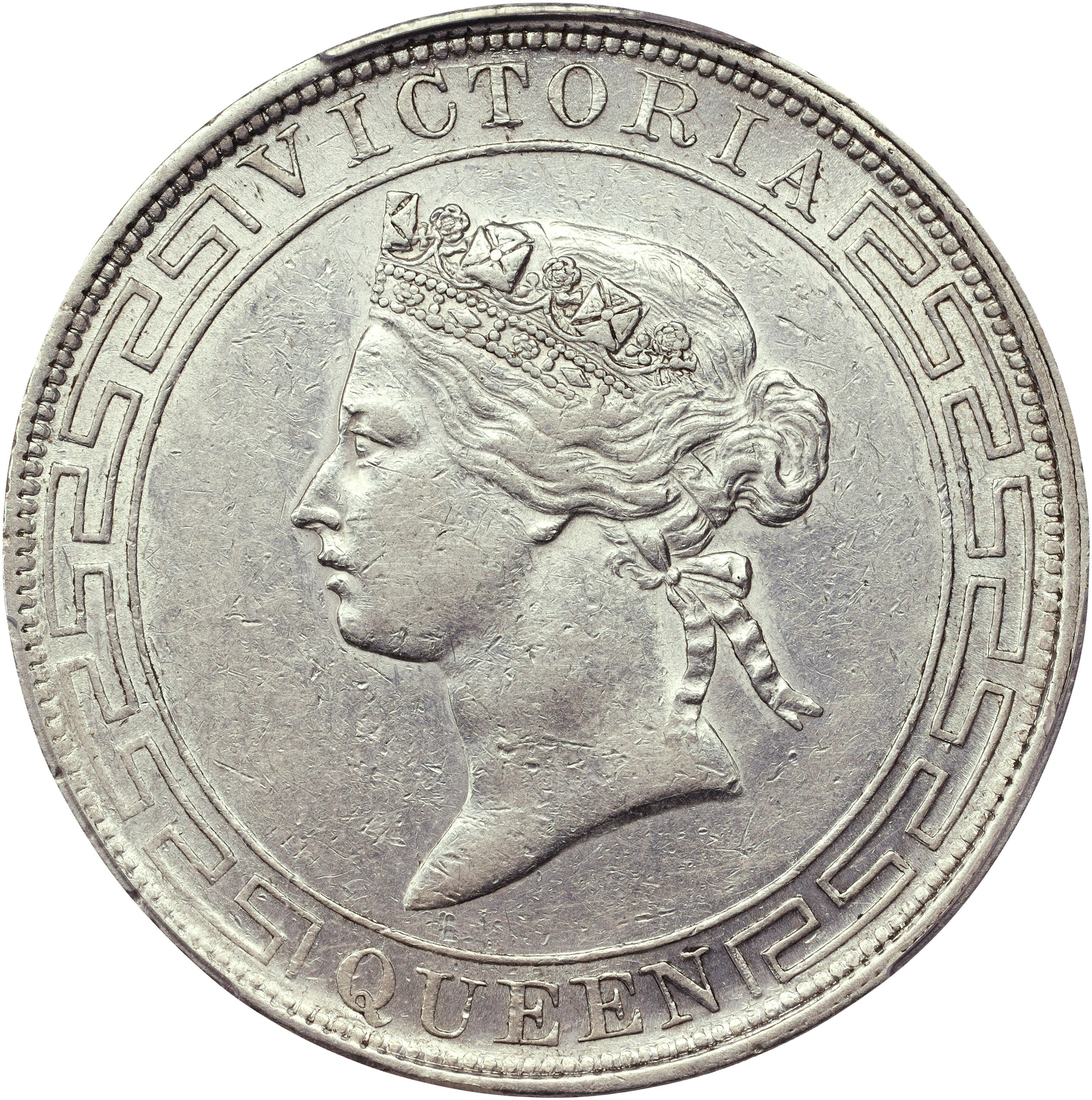 (t) HONG KONG (SAR). Dollar, 1867. Hong Kong Mint. Victoria. PCGS AU-53.