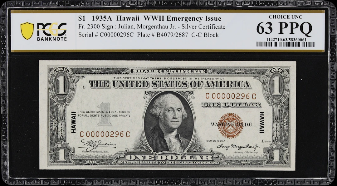 Fr. 2300. 1935A $1 Hawaii Emergency Note. PCGS Banknote Choice Uncirculated
