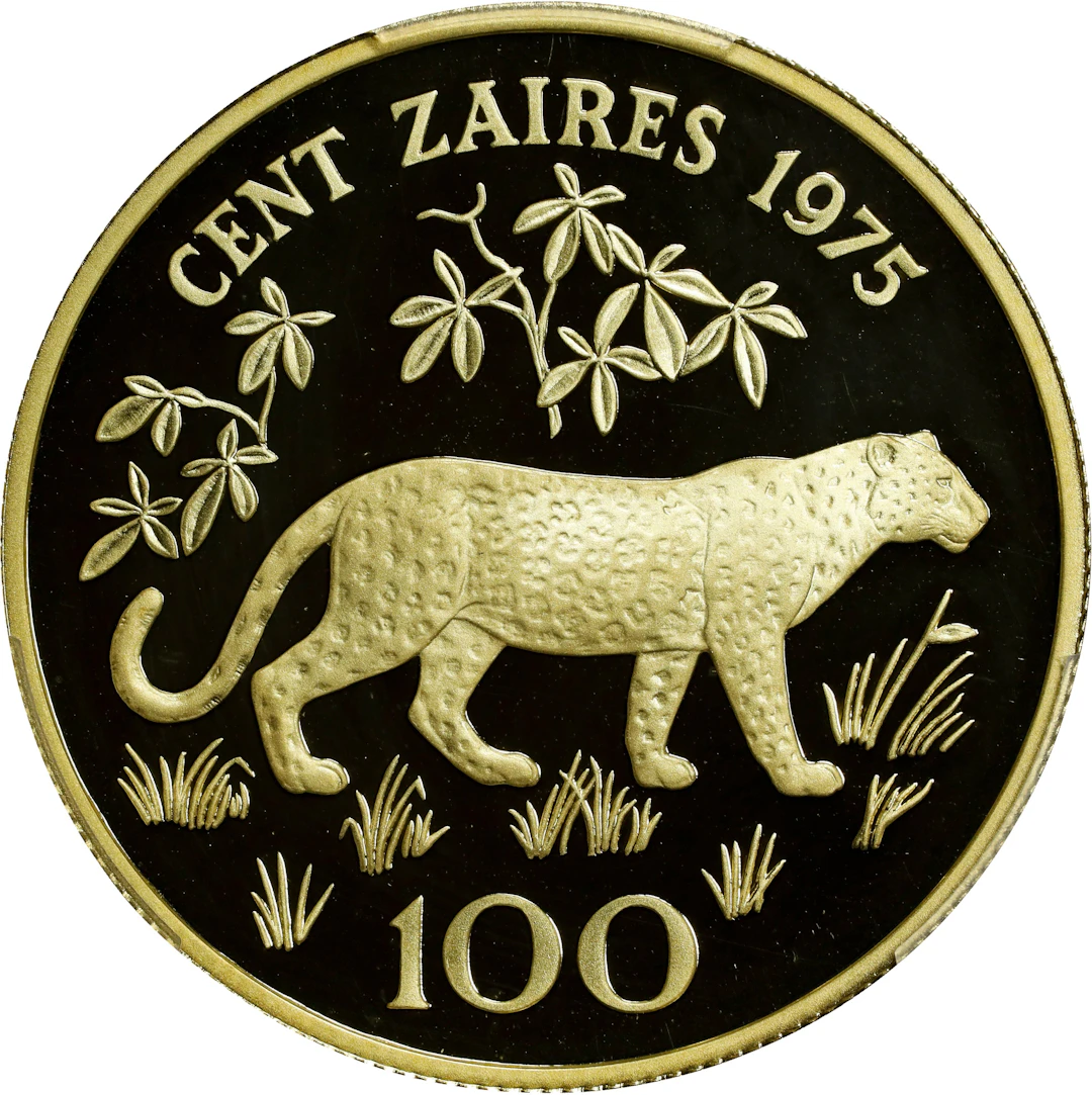 ZAIRE. 100 Zaires, 1975. London or Llantrisant Mint. PCGS PROOF-69 Deep Cameo.