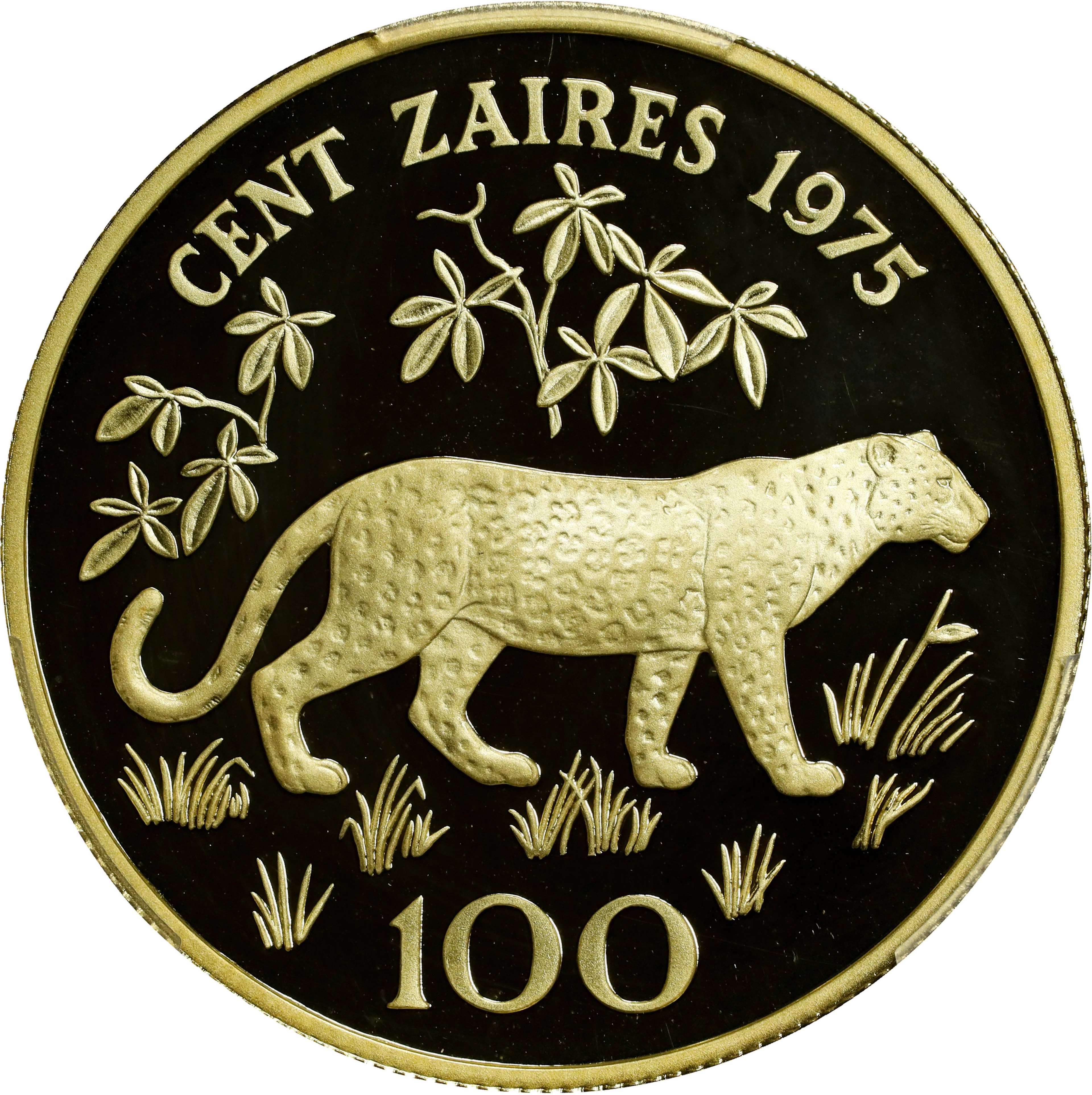 ZAIRE. 100 Zaires, 1975. London or Llantrisant Mint. PCGS PROOF-69 Deep Cameo.