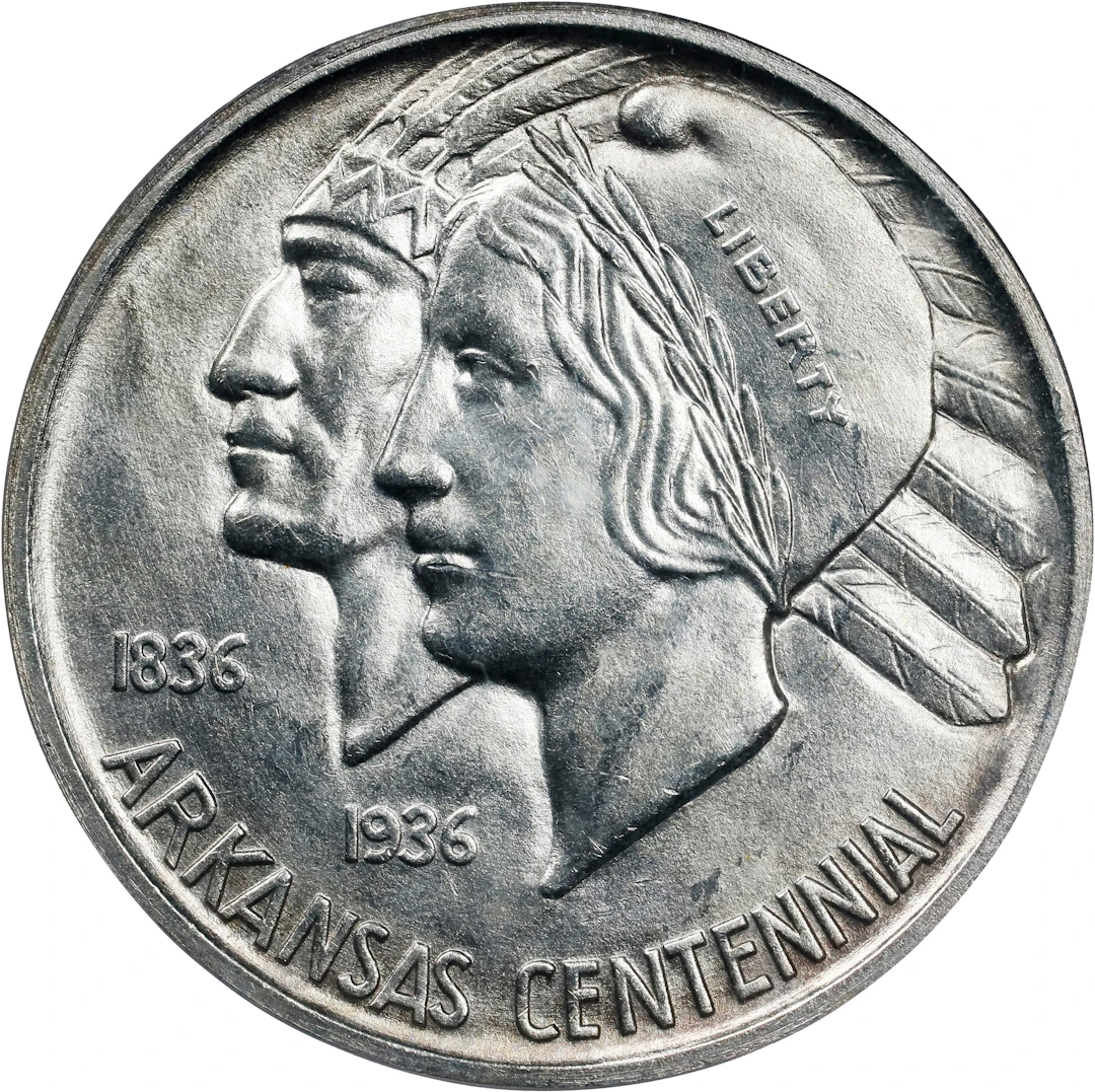 1935-S Arkansas Centennial. MS-63 (PCGS).