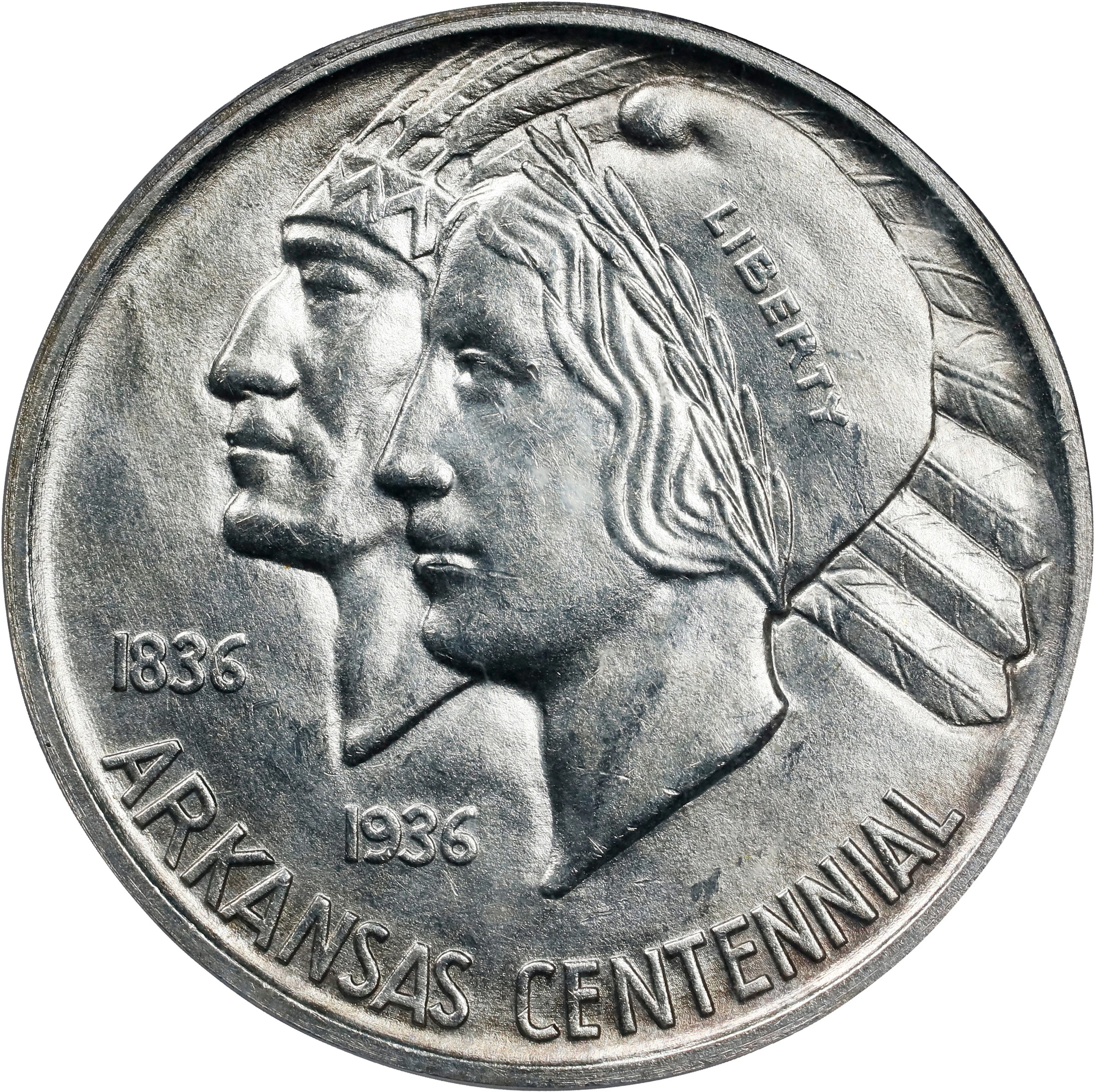 1935-S Arkansas Centennial. MS-63 (PCGS).