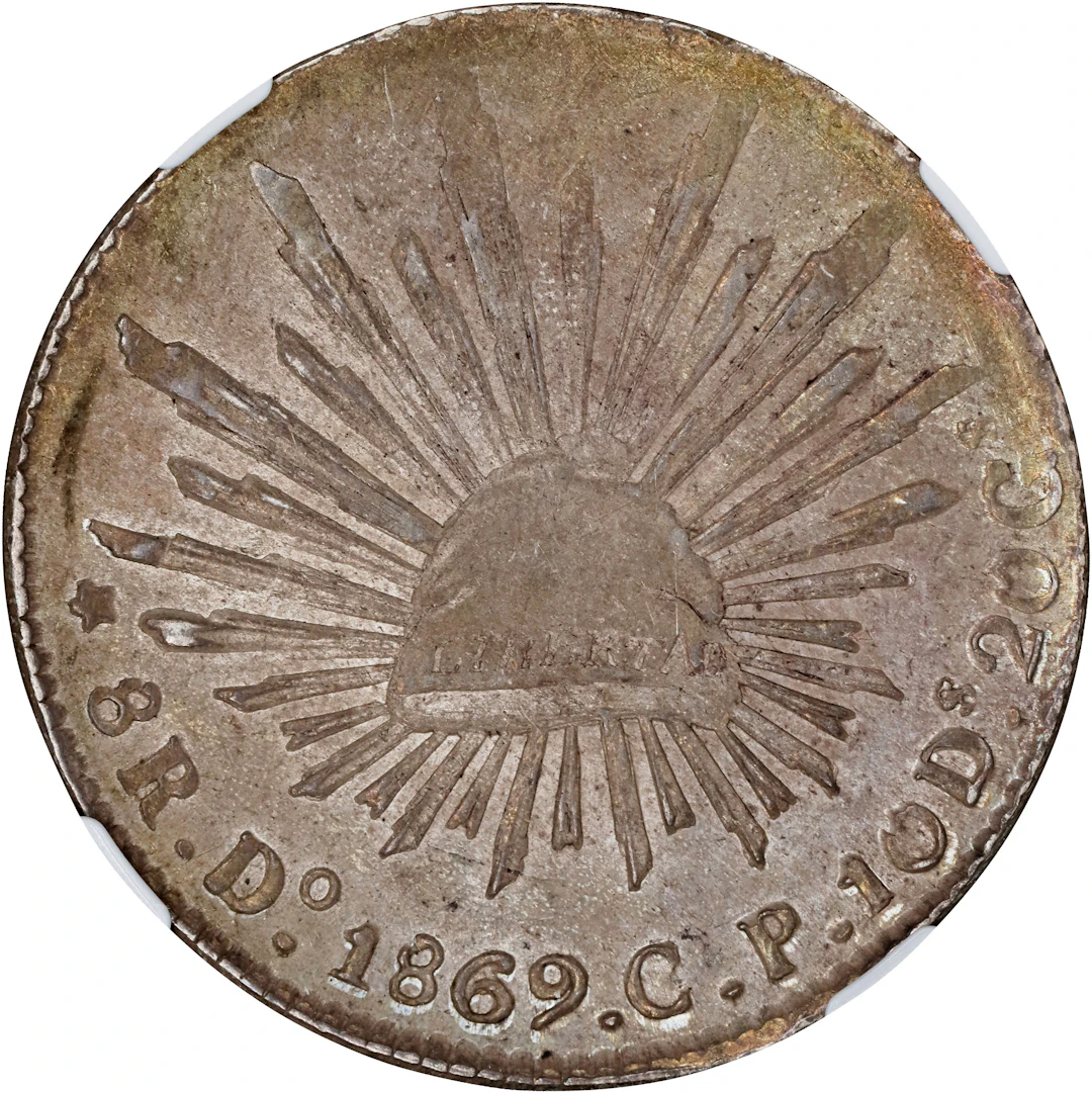 MEXICO. 8 Reales, 1869-Do CP. Durango Mint. NGC MS-62.
