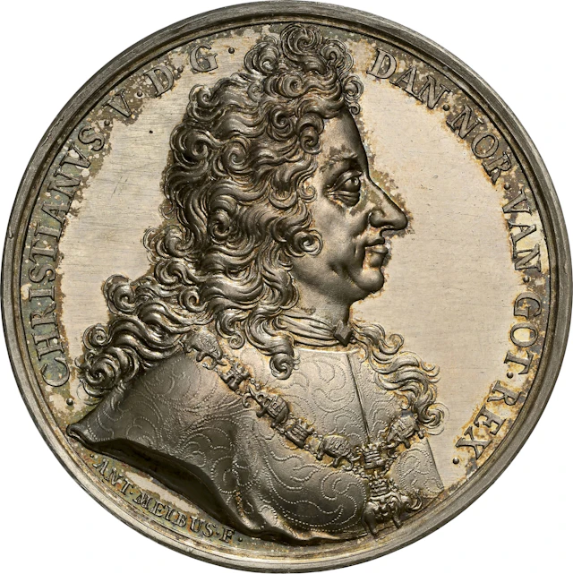 DENMARK. Order of Dannebrog Restrike Silver Medal, ND (1693). Christian