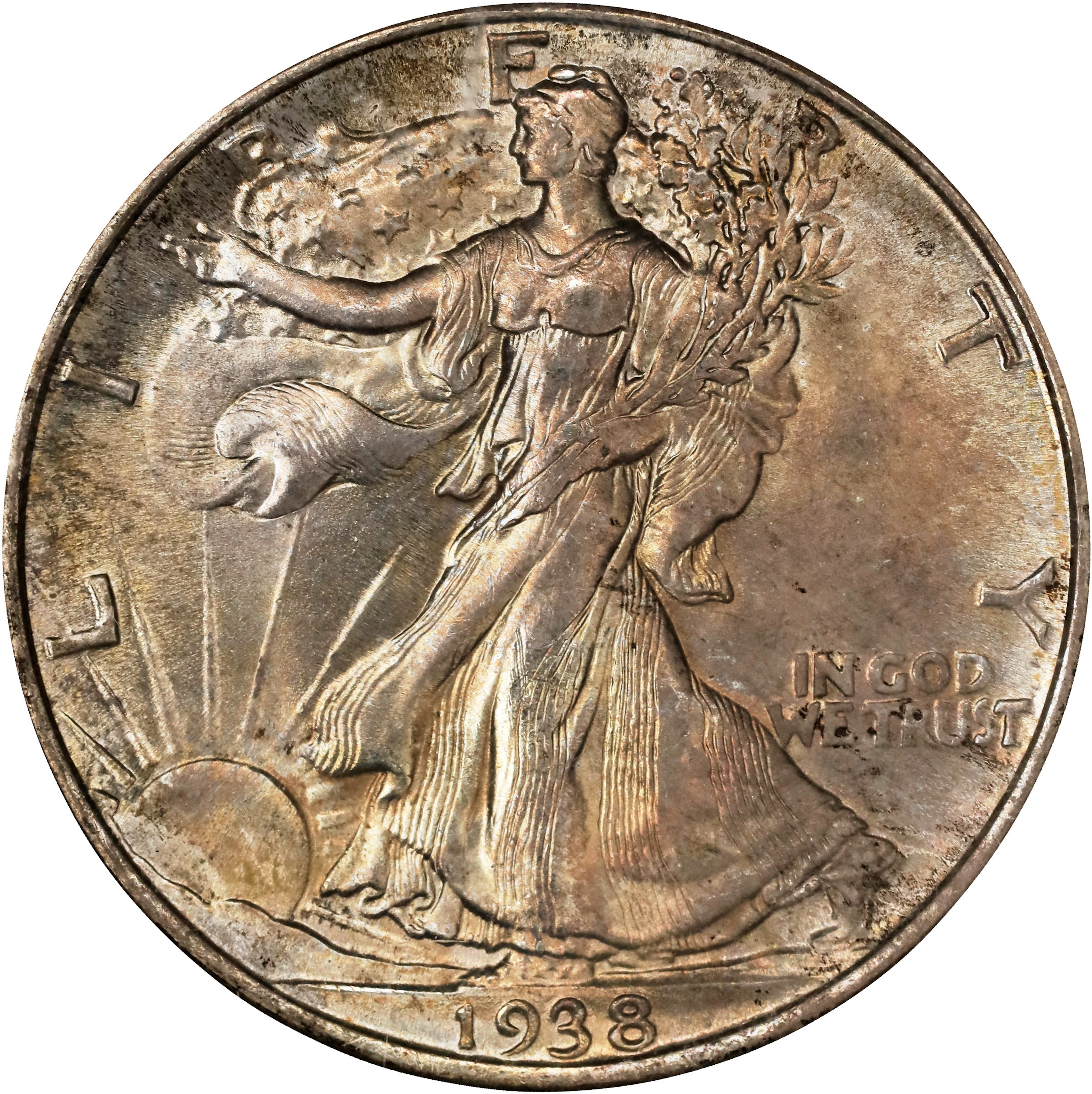 1938 Walking Liberty Half Dollar. MS-66 (NGC). OH Generation 4.0.