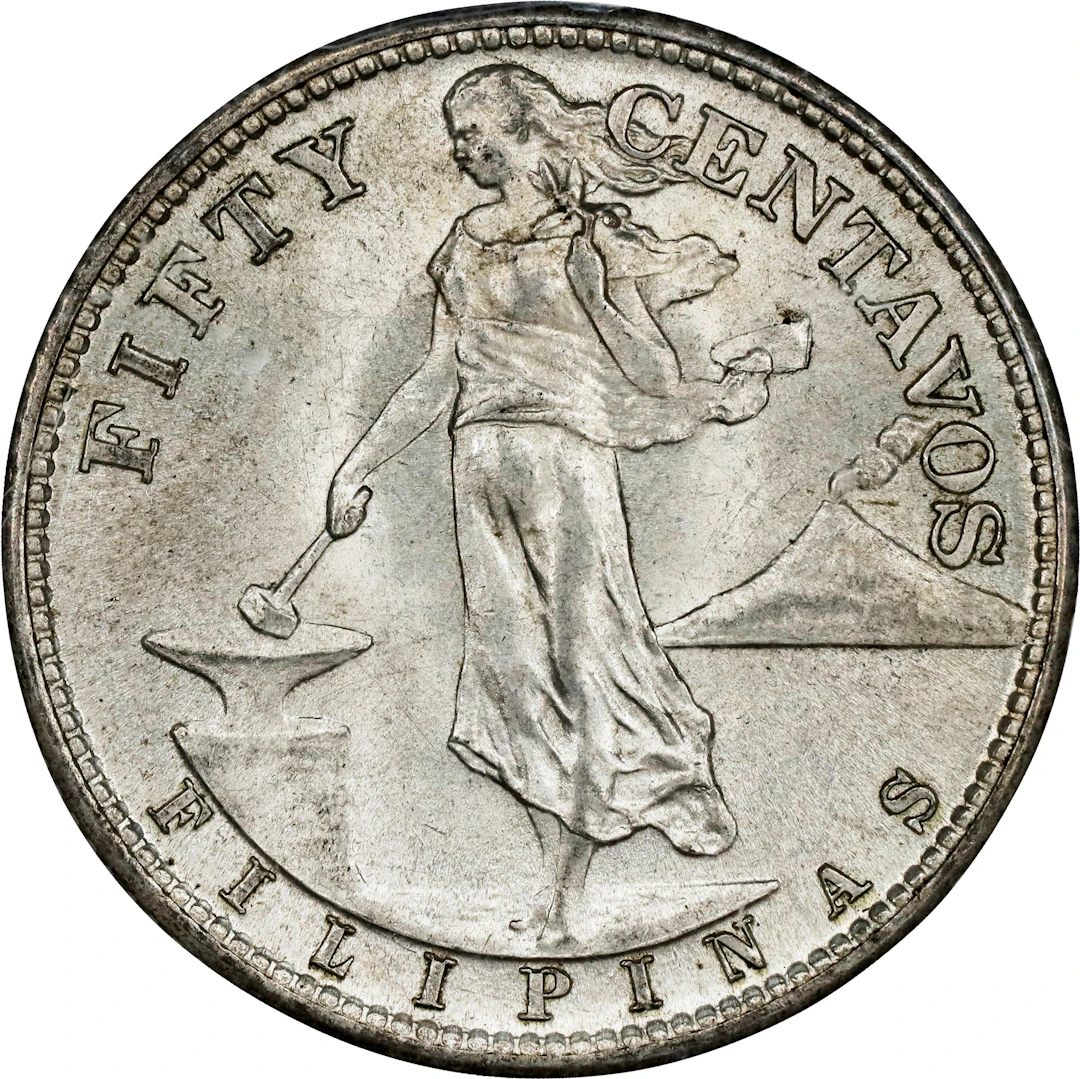 PHILIPPINES. 50 Centavos, 1945-S/S. San Francisco Mint. PCGS MS-64.