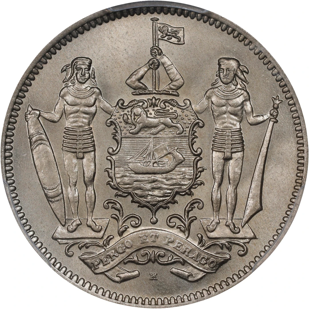 BRITISH NORTH BORNEO. 5 Cents, 1928-H. Birmingham (Heaton) Mint. George
