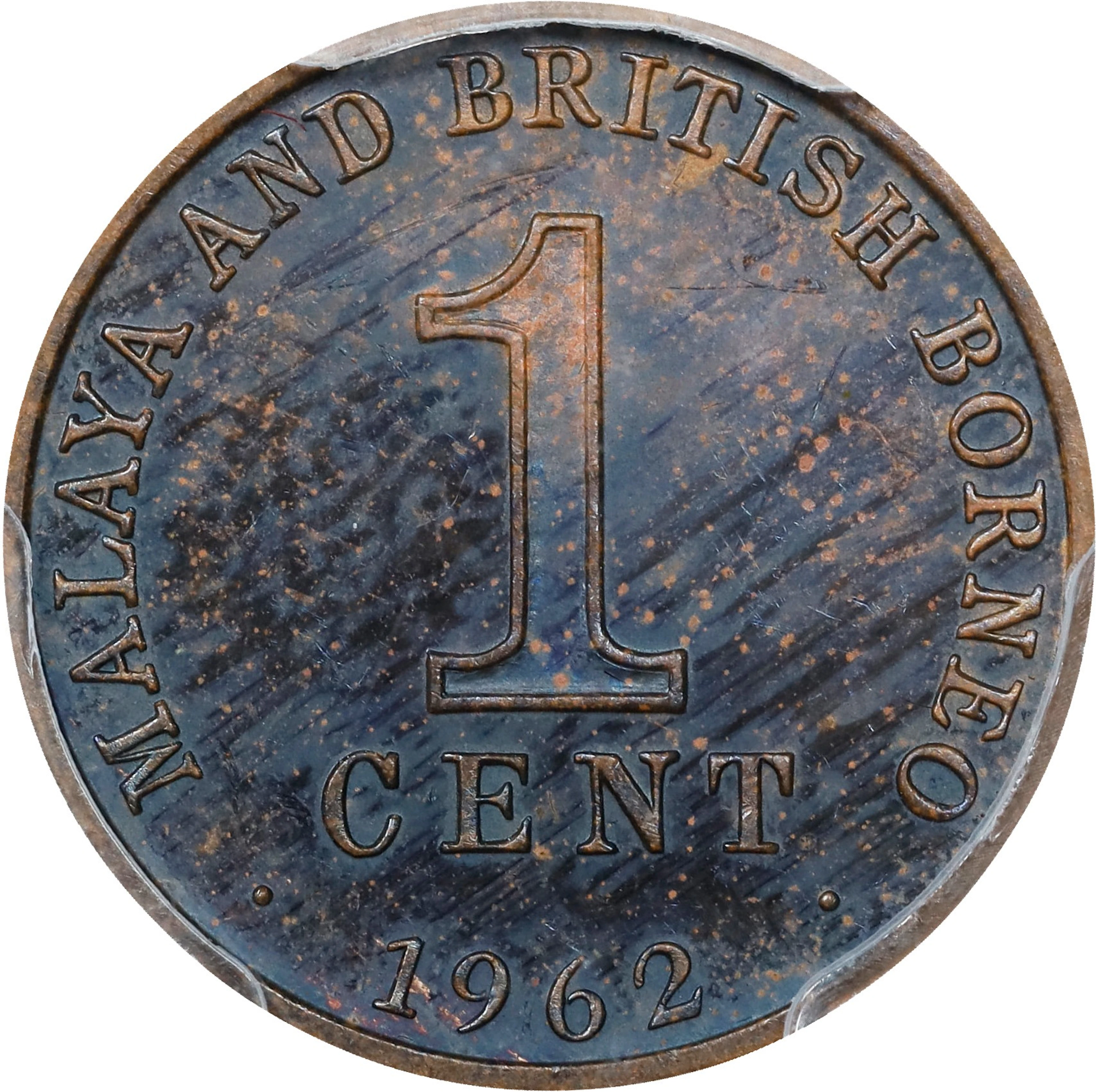 MALAYA AND BRITISH BORNEO. Cent, 1962. London Mint. Elizabeth II.