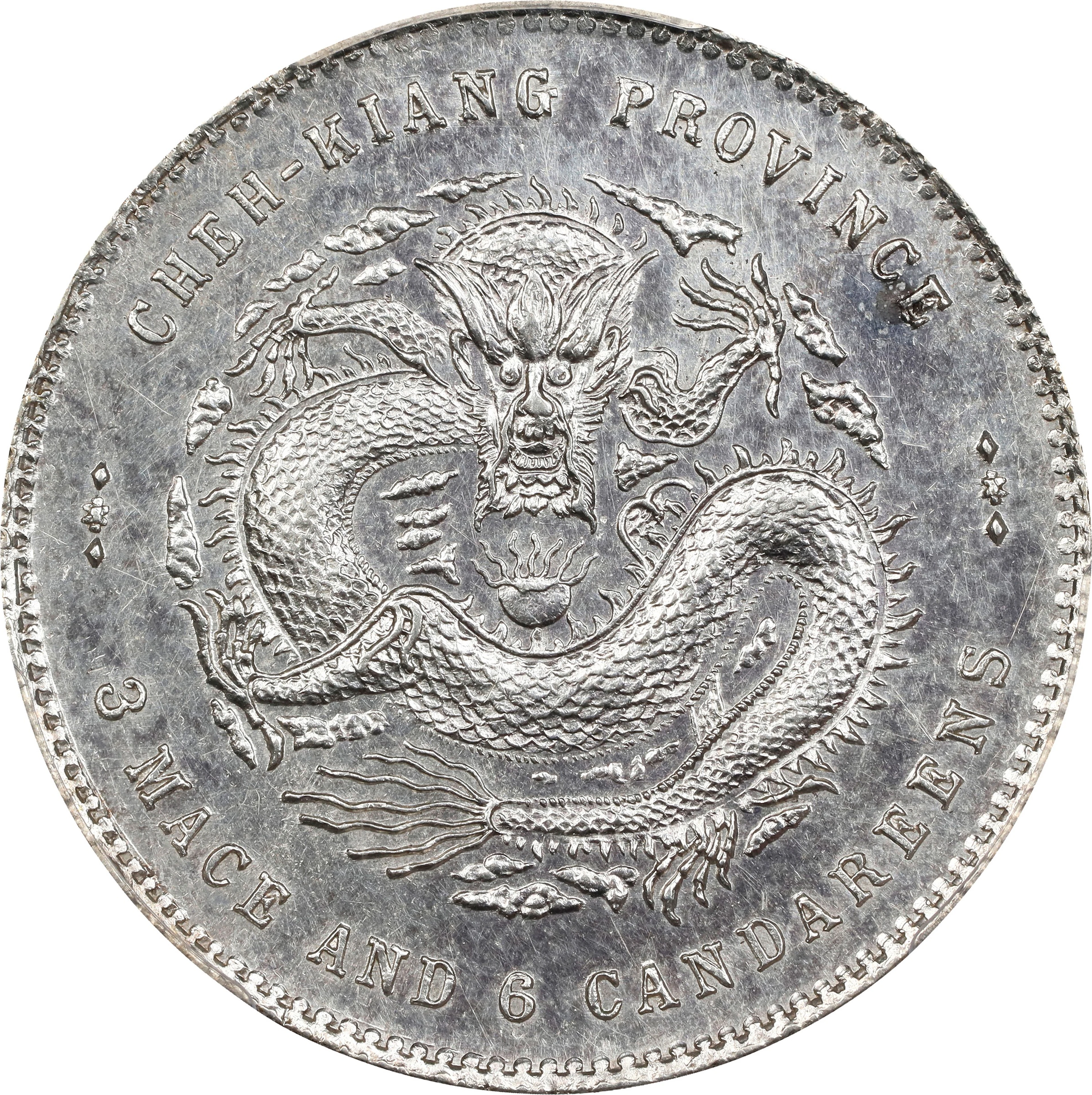CHINA. Chekiang. 3 Mace 6 Candareens (50 Cents), ND (1898-99). Hangchow