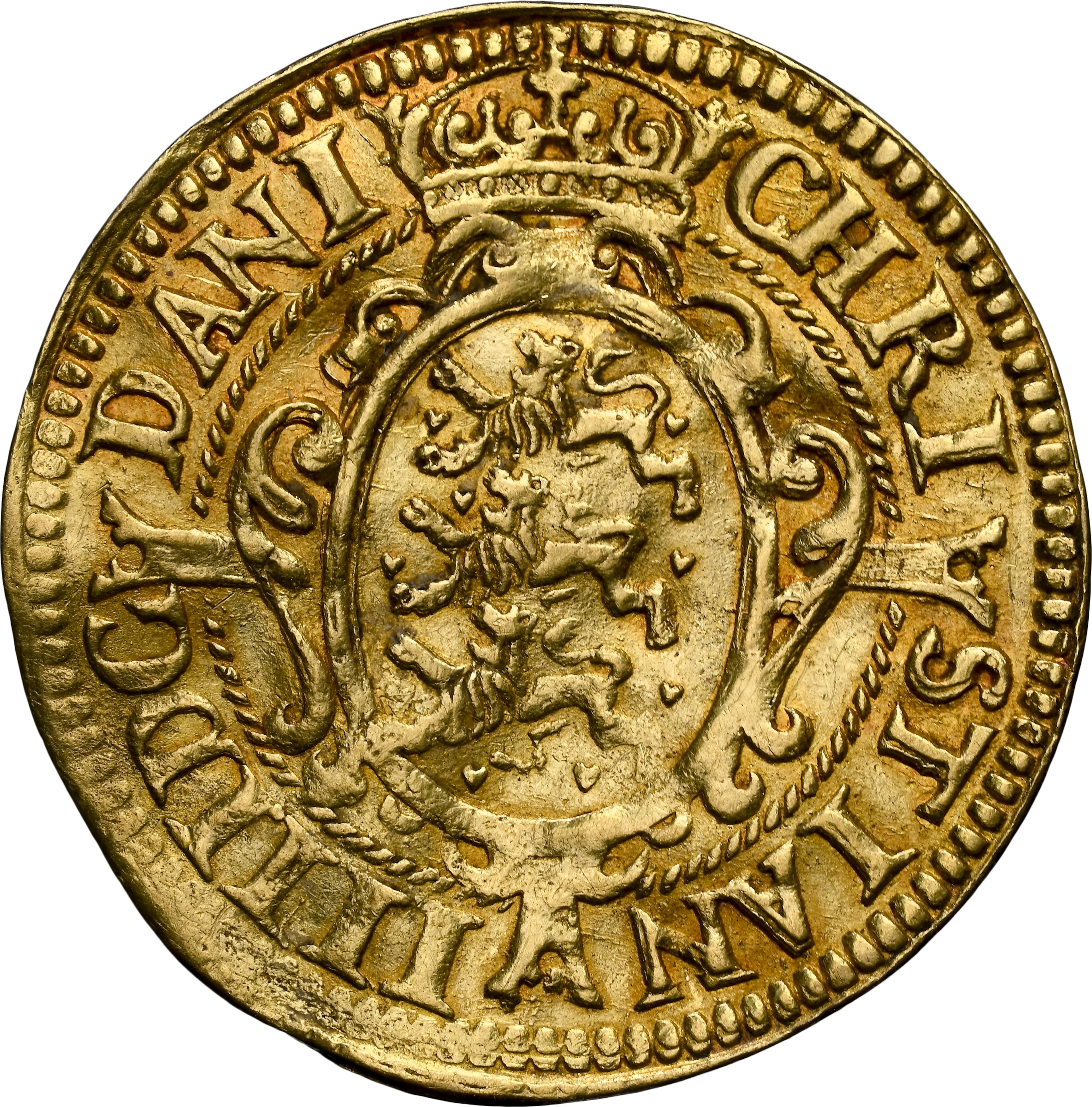 DENMARK. 2 Gold Krone, 1633. Copenhagen Mint. Christian IV. NGC AU