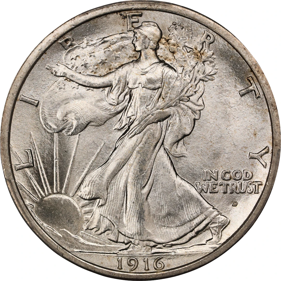 1916-D Walking Liberty Half Dollar. MS-67 (PCGS).
