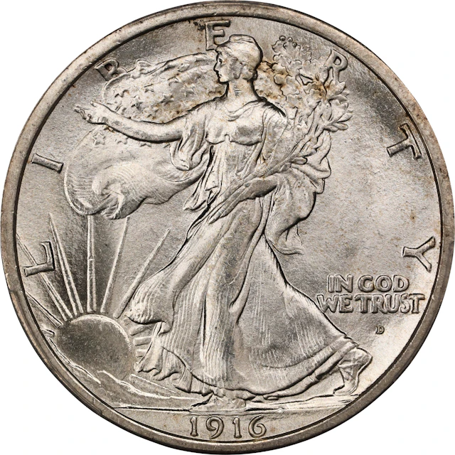 1916-D Walking Liberty Half Dollar. MS-67 (PCGS).