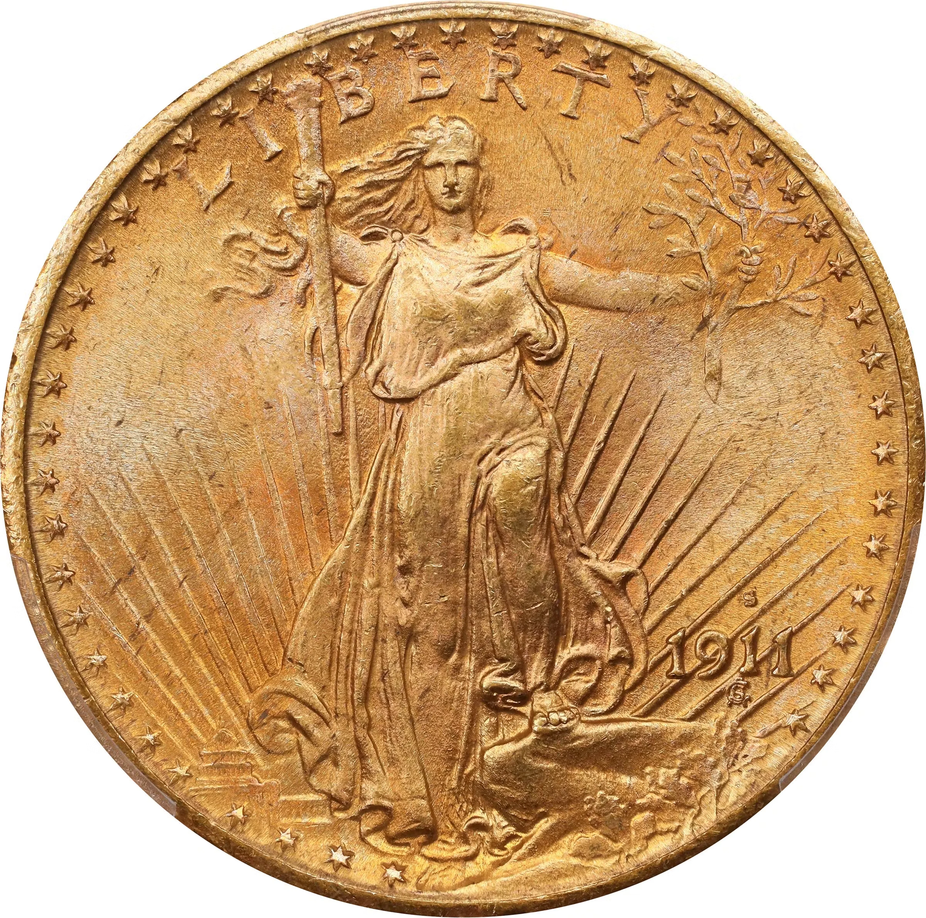 1911-S Saint-Gaudens Double Eagle. MS-65 (PCGS).
