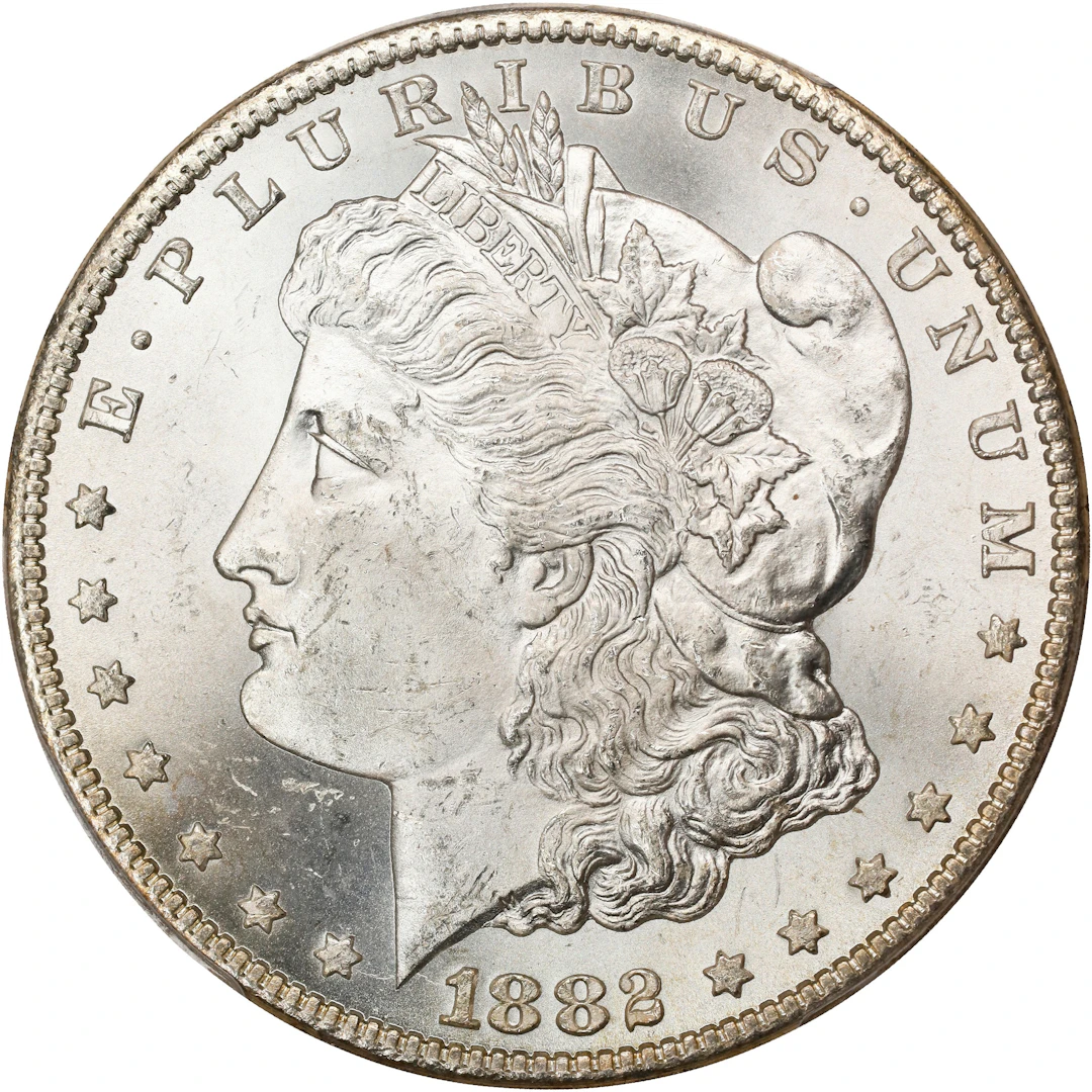 1882-CC Morgan Silver Dollar. MS-63 (PCGS).