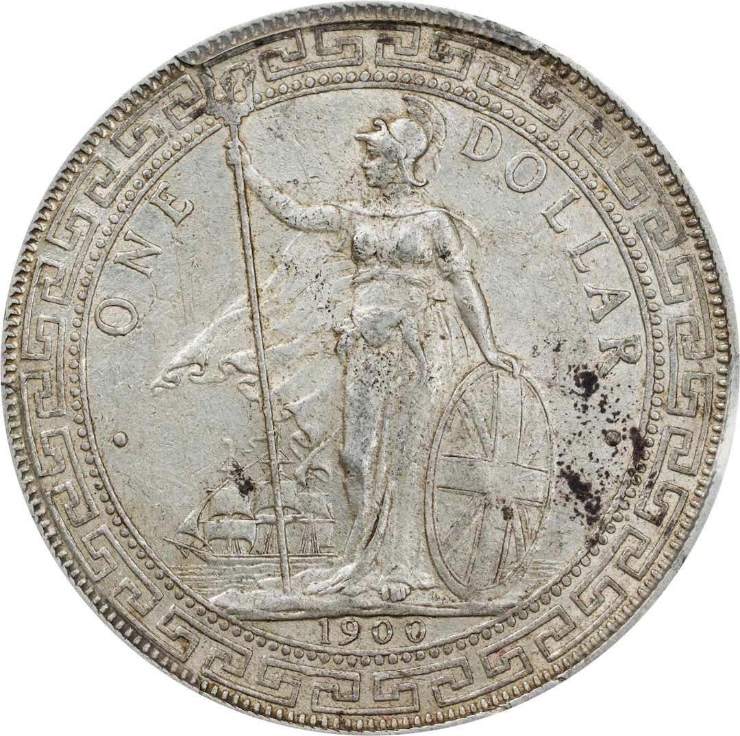 GREAT BRITAIN. Trade Dollar, 1900-B. Bombay Mint. Victoria. PCGS AU-55.