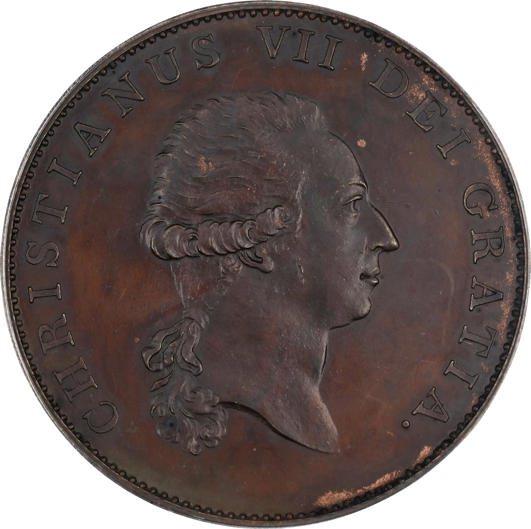 (◊) DENMARK. Pattern Copper Speciedaler, ND (1799). Birmingham (Soho)