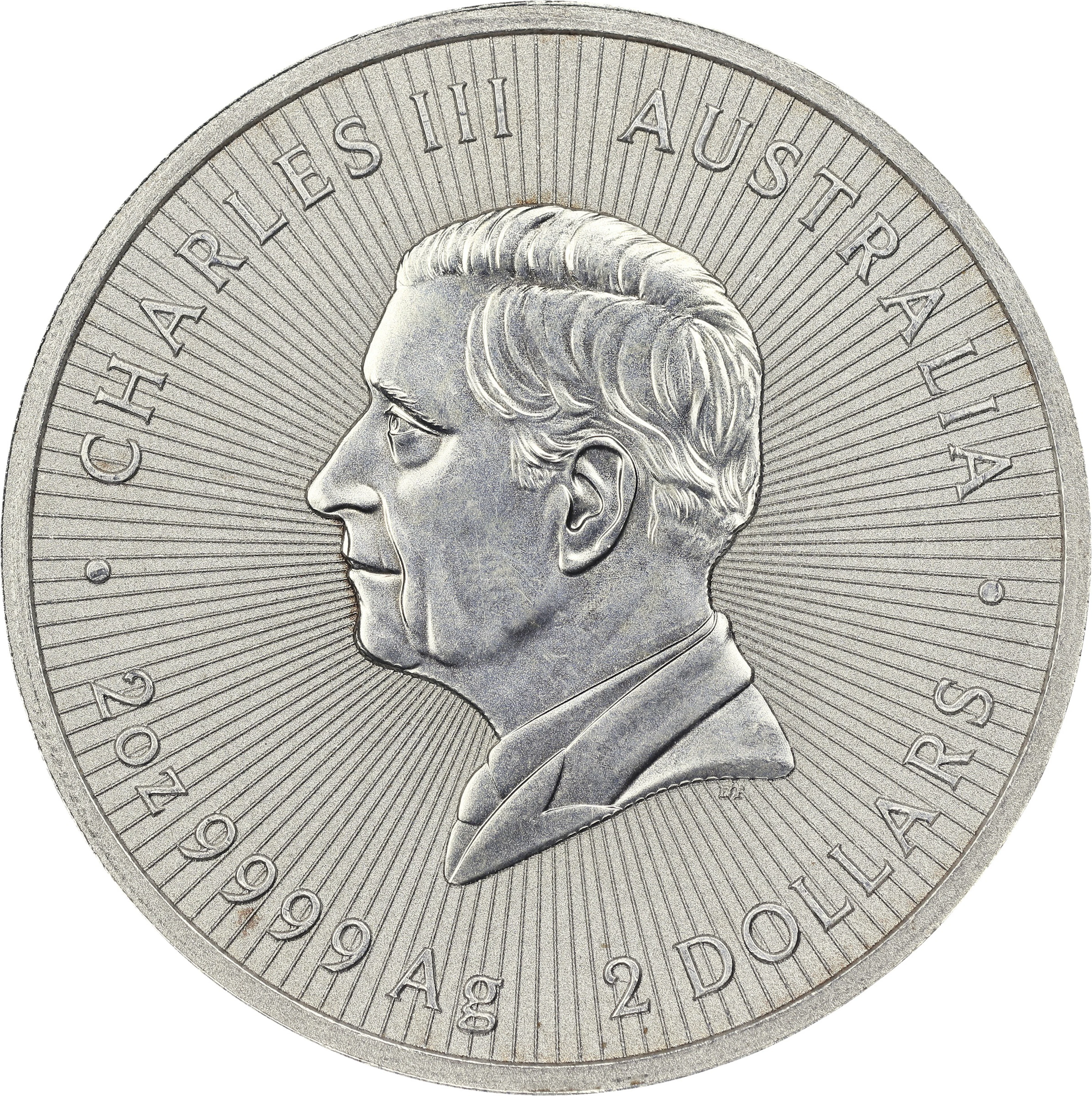 (2 oz, 62.208 g ASW). Australia. 2024 2 oz Silver Emu $2.