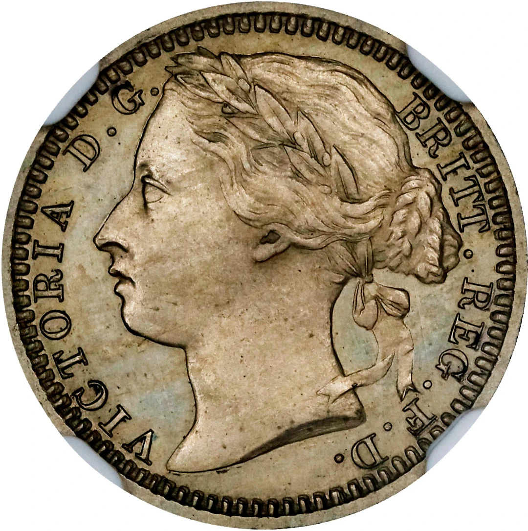 GREAT BRITAIN. Copper-Nickel 1/3 Farthing Pattern, 1868. London Mint.