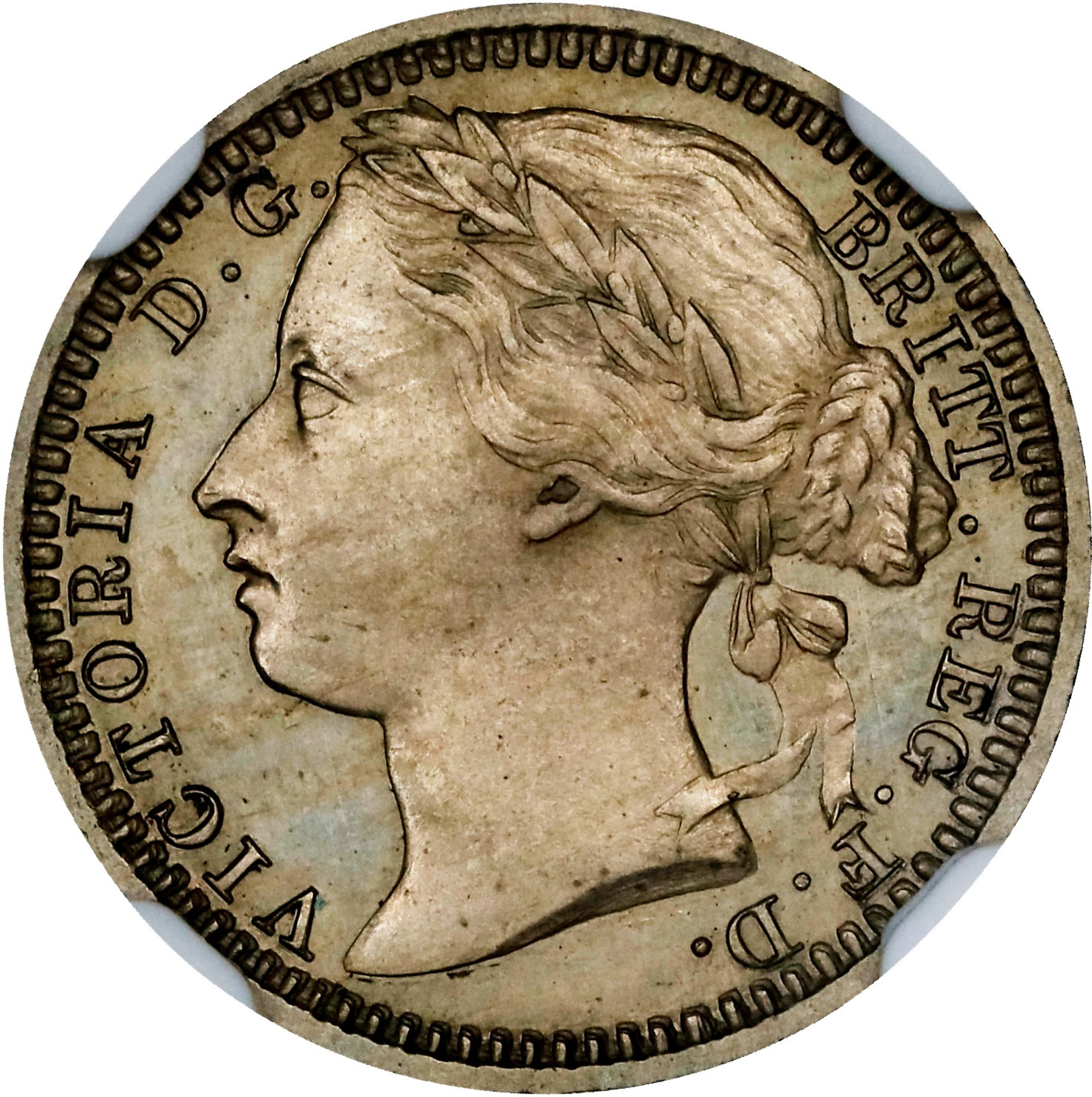 GREAT BRITAIN. Copper-Nickel 1/3 Farthing Pattern, 1868. London Mint.