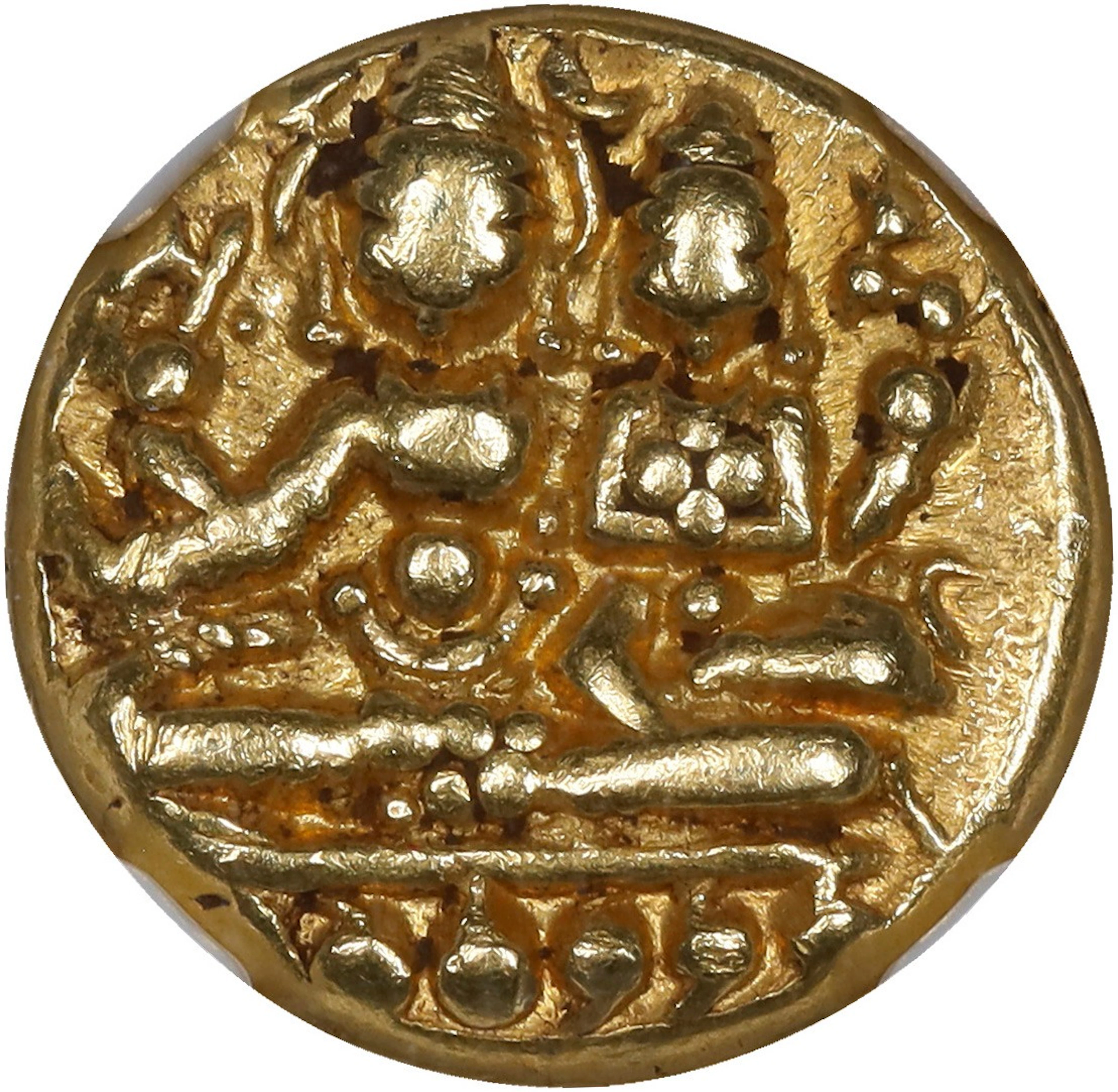 INDIA. Vijayanagar. Pagoda, ND (1406-22). Devaraya I. NGC AU Details--Cleaned.