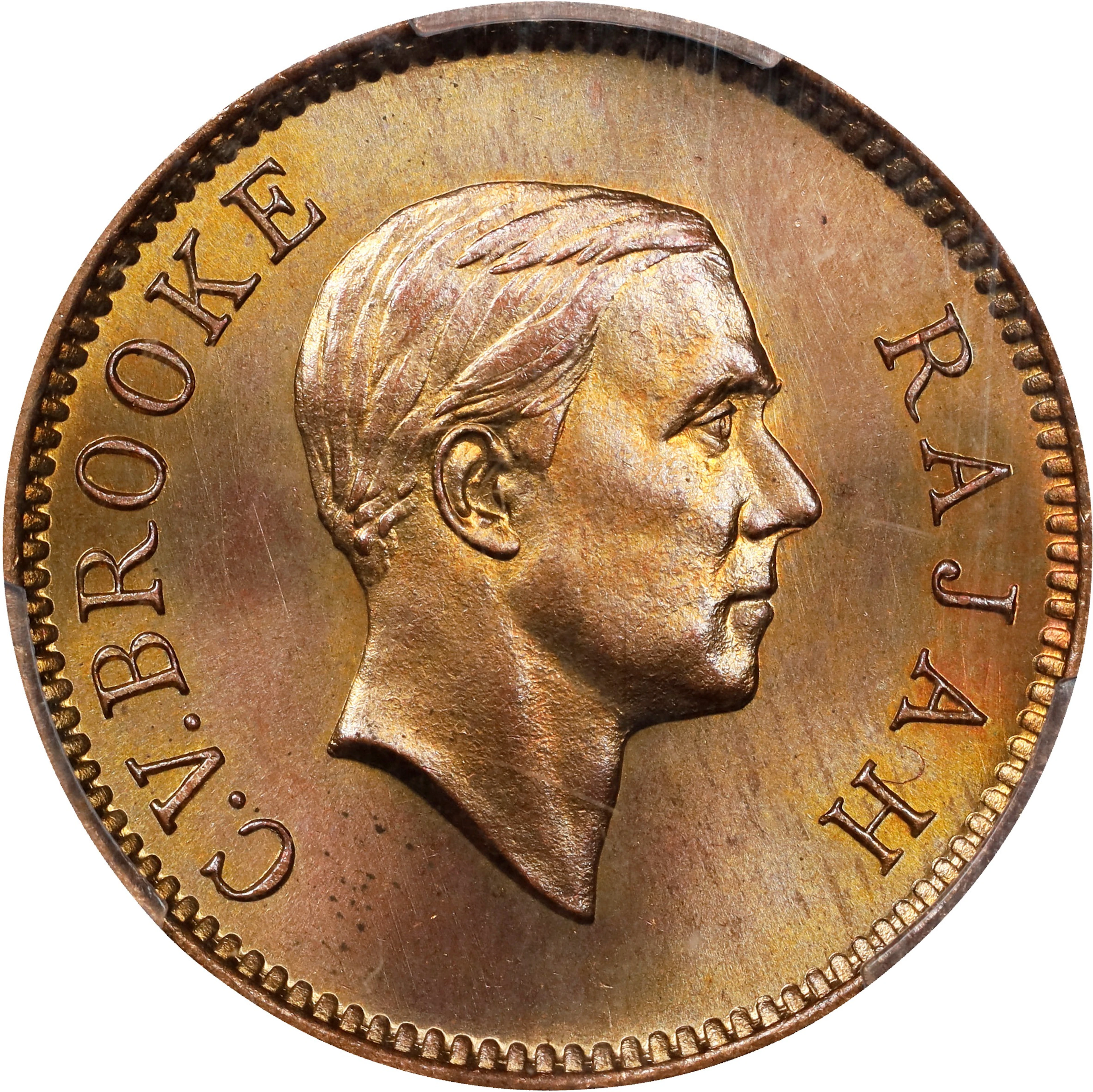 SARAWAK. Cent, 1941-H. Birmingham (Heaton) Mint. Charles V. Brooke.