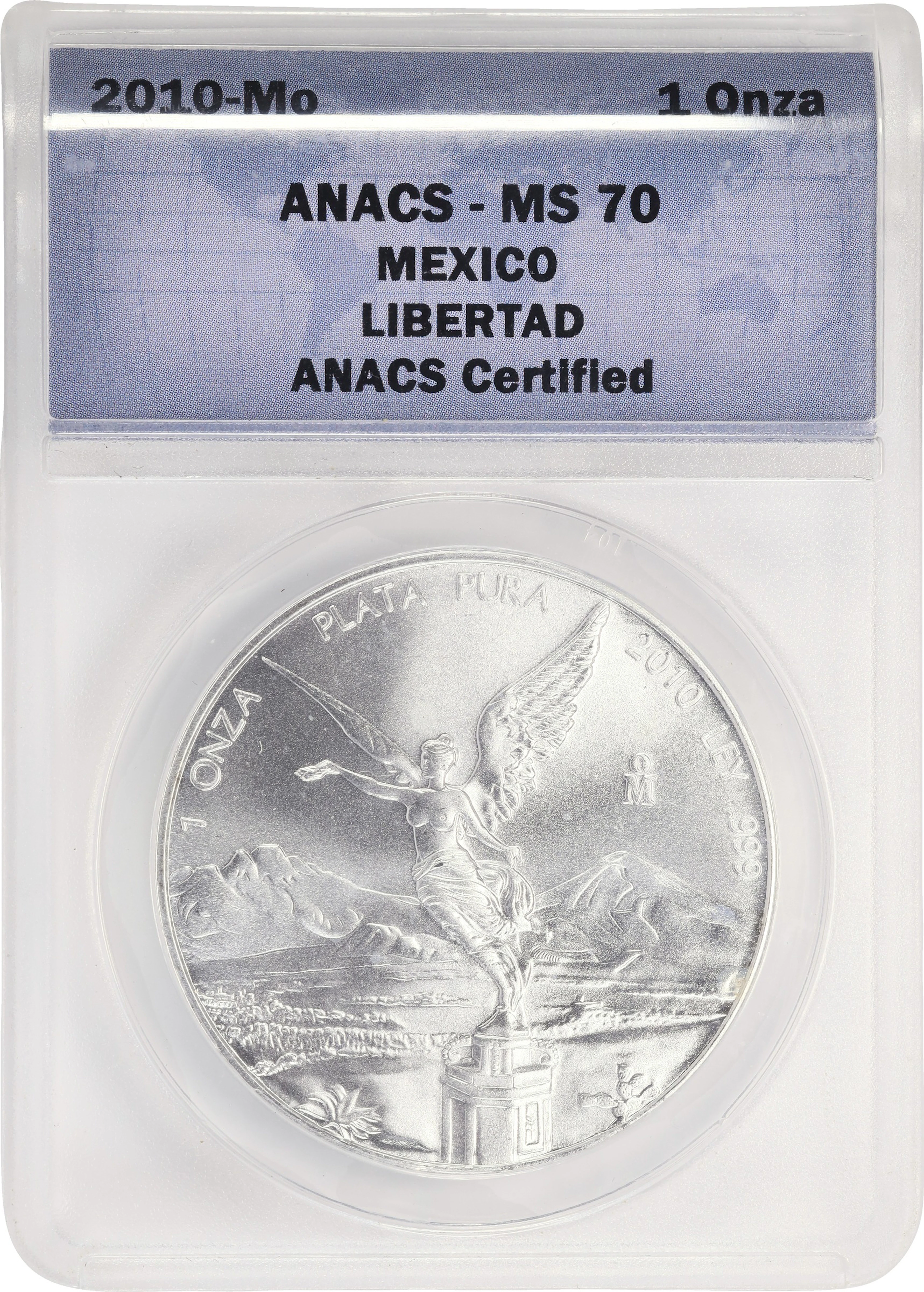 (1 oz, 31.104 g ASW). Mexico. 2010-Mo Silver 1 Onza. MS-70 (ANACS).
