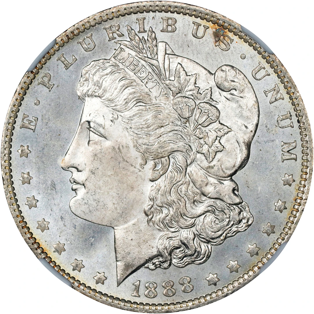 1888-O Morgan Silver Dollar. MS-64 (NGC).