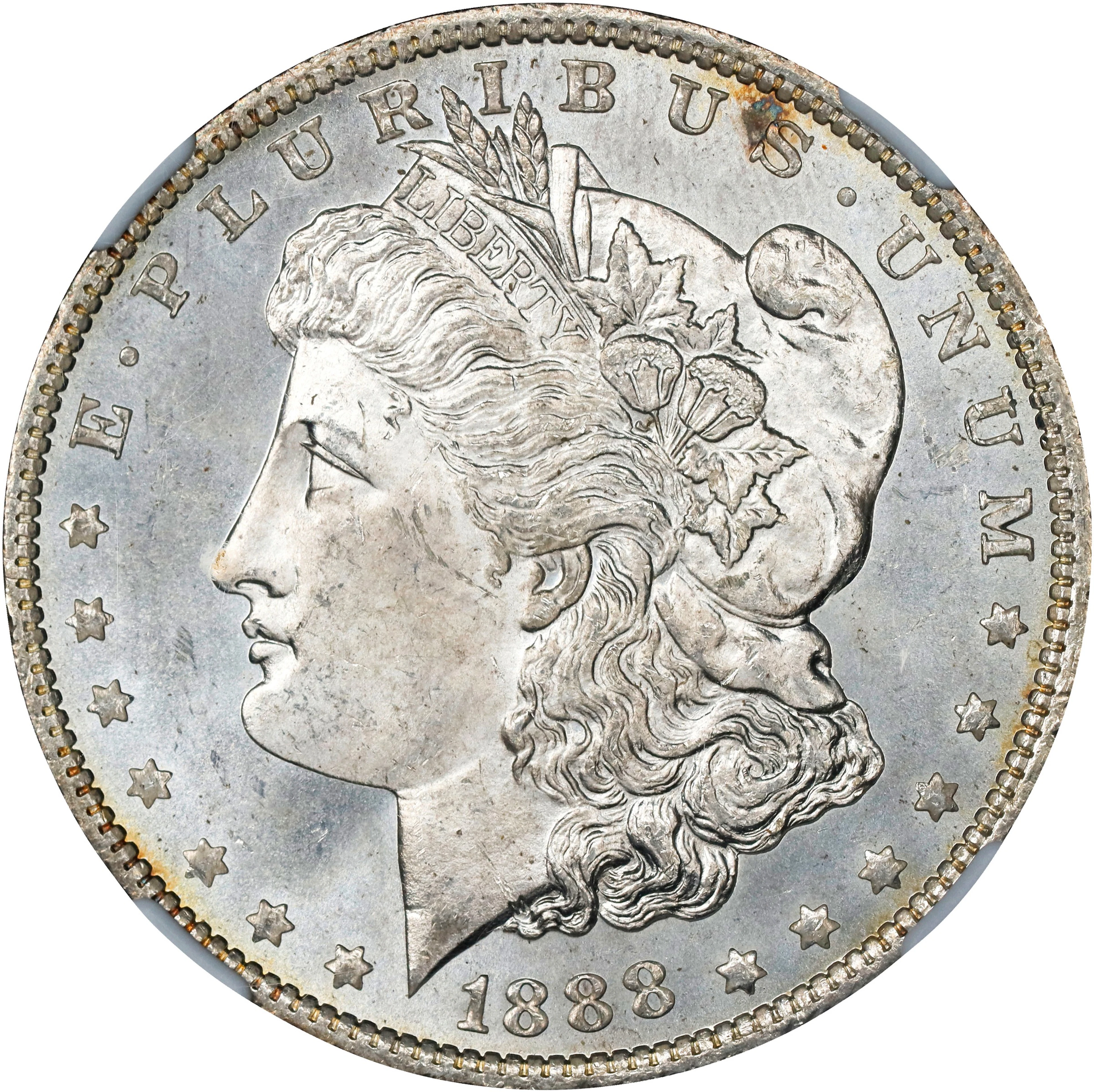 1888-O Morgan Silver Dollar. MS-64 (NGC).