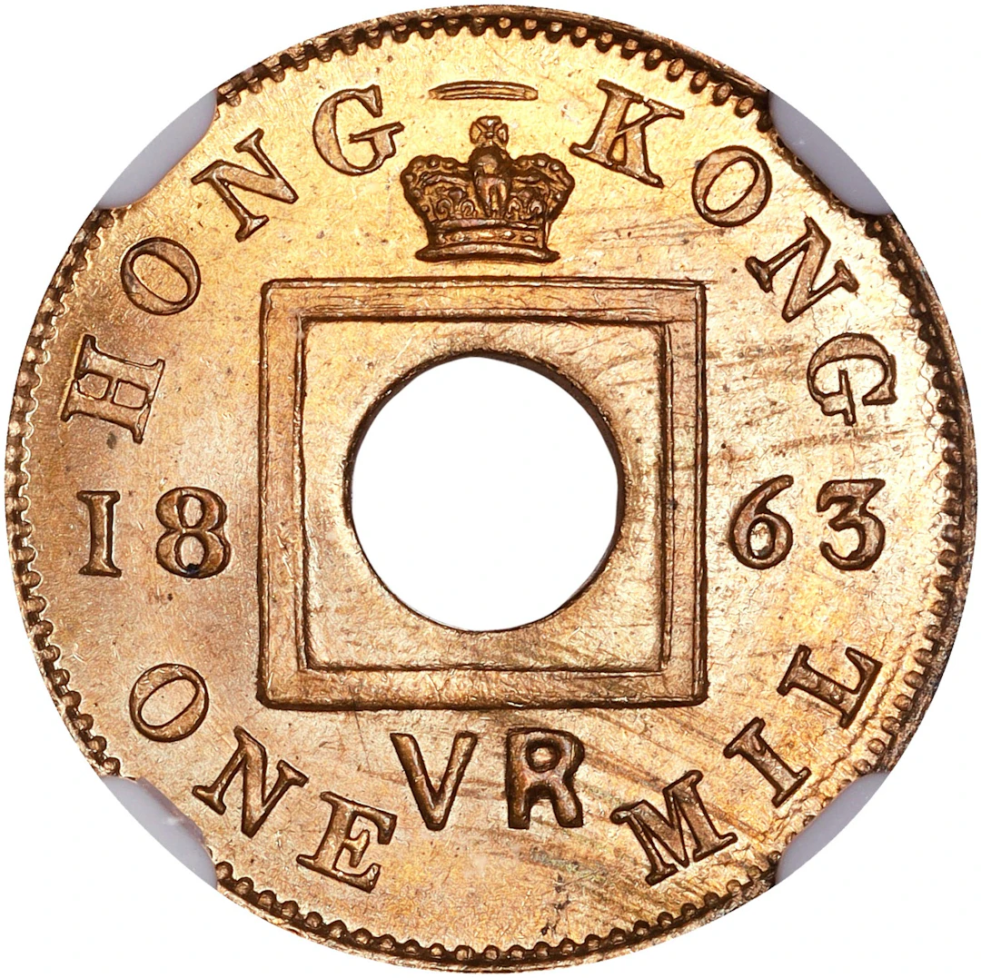 HONG KONG (SAR). Mil, 1863. London or Birmingham (Heaton) Mint. Victoria.