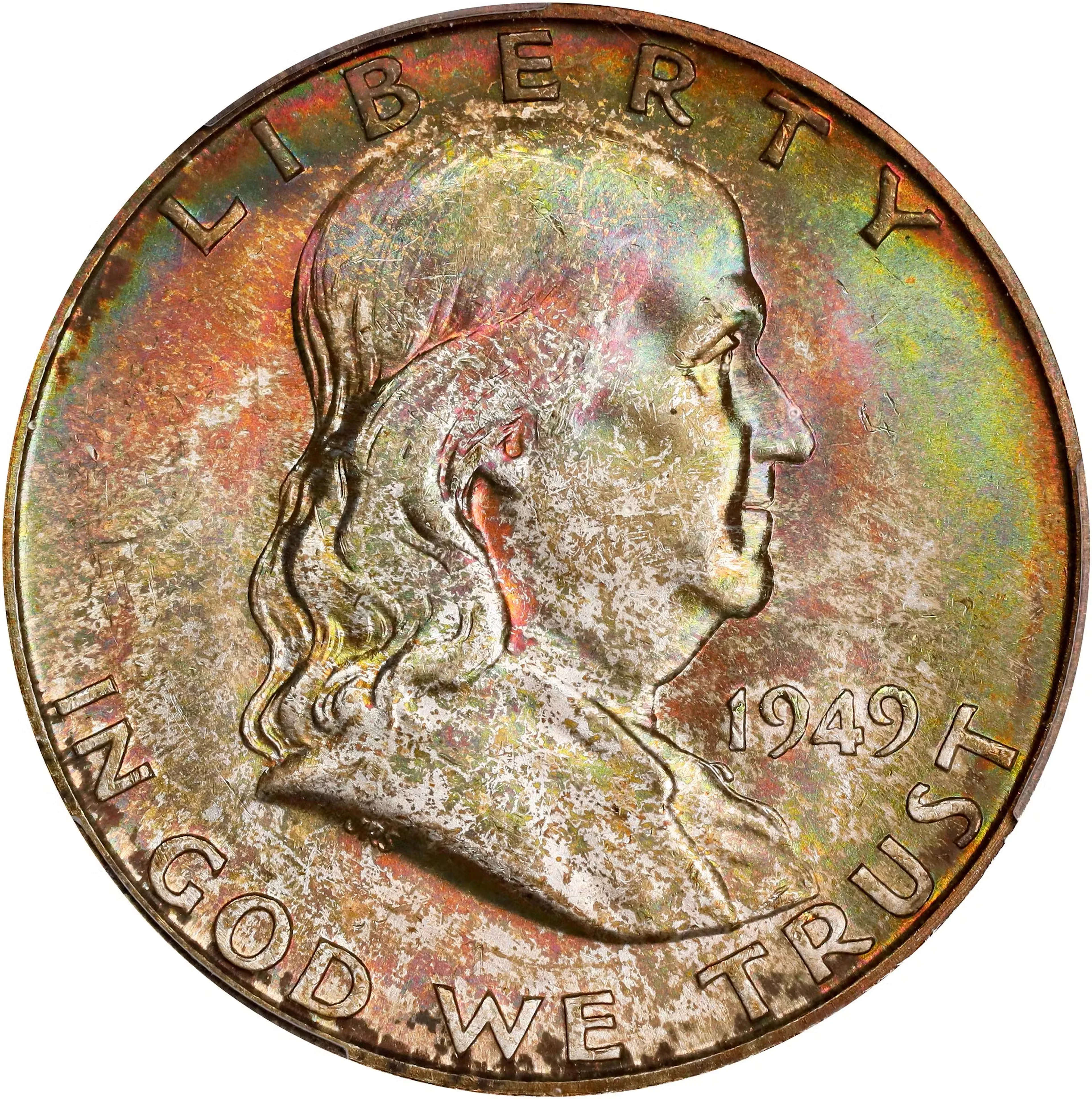 1949-D Franklin Half Dollar. MS-67 FBL (PCGS). CMQ.