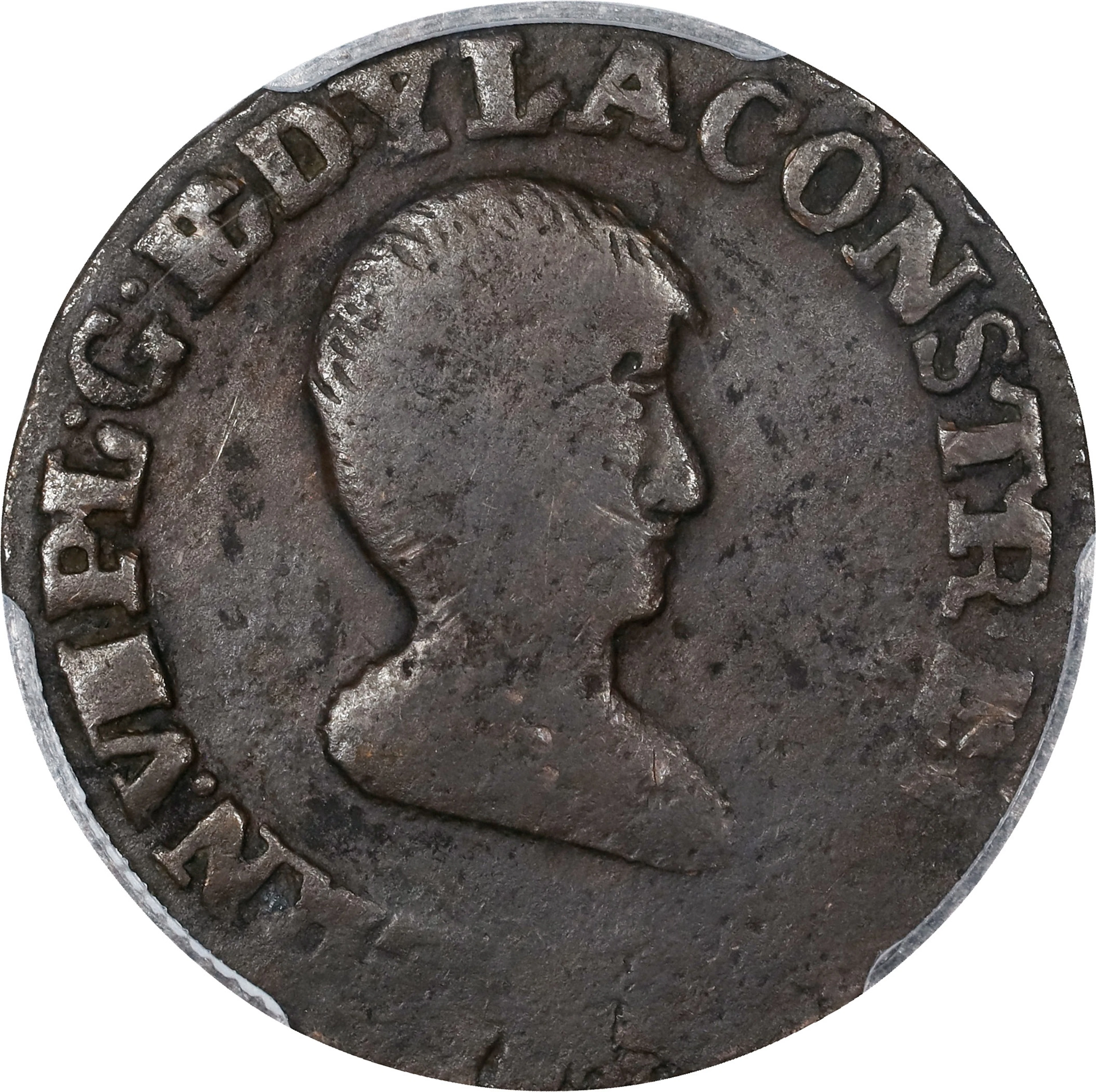 PHILIPPINES. Quarto, ND (1822-24)-F. Manila Mint. Ferdinand VII. PCGS FINE-12.