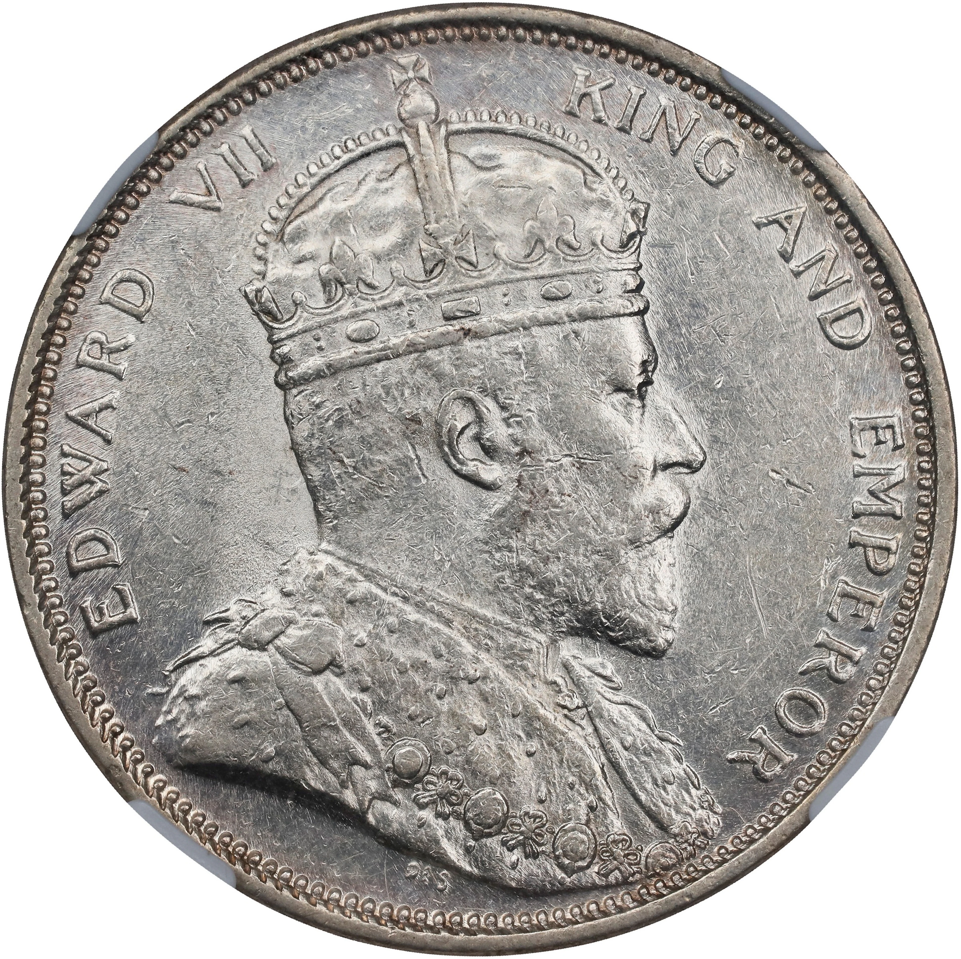 STRAITS SETTLEMENTS. Dollar, 1904-B. Bombay Mint. Edward VII. NGC MS-61.