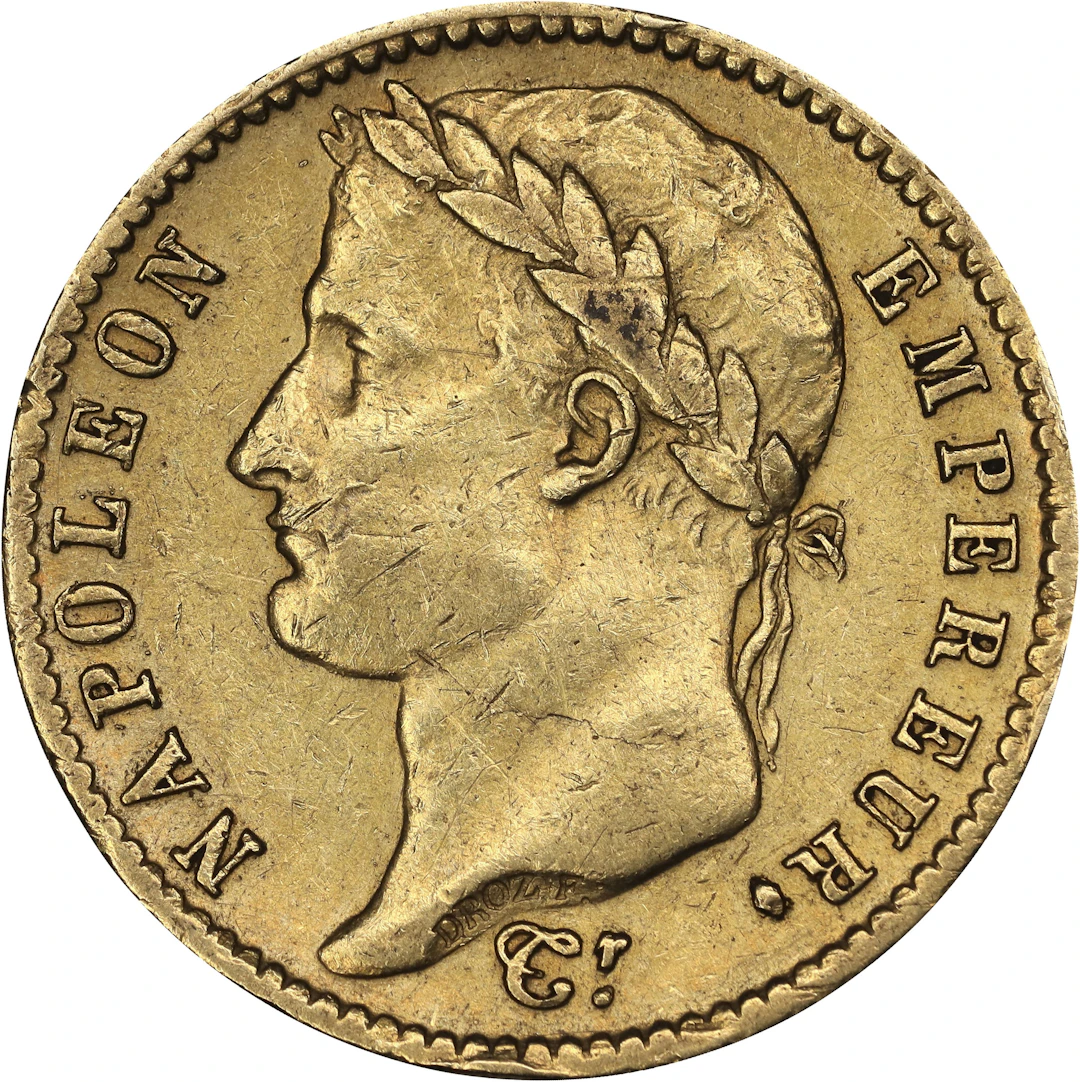(0.187 oz, 5.816 g AGW). France. 1811-A Gold 20 Francs.