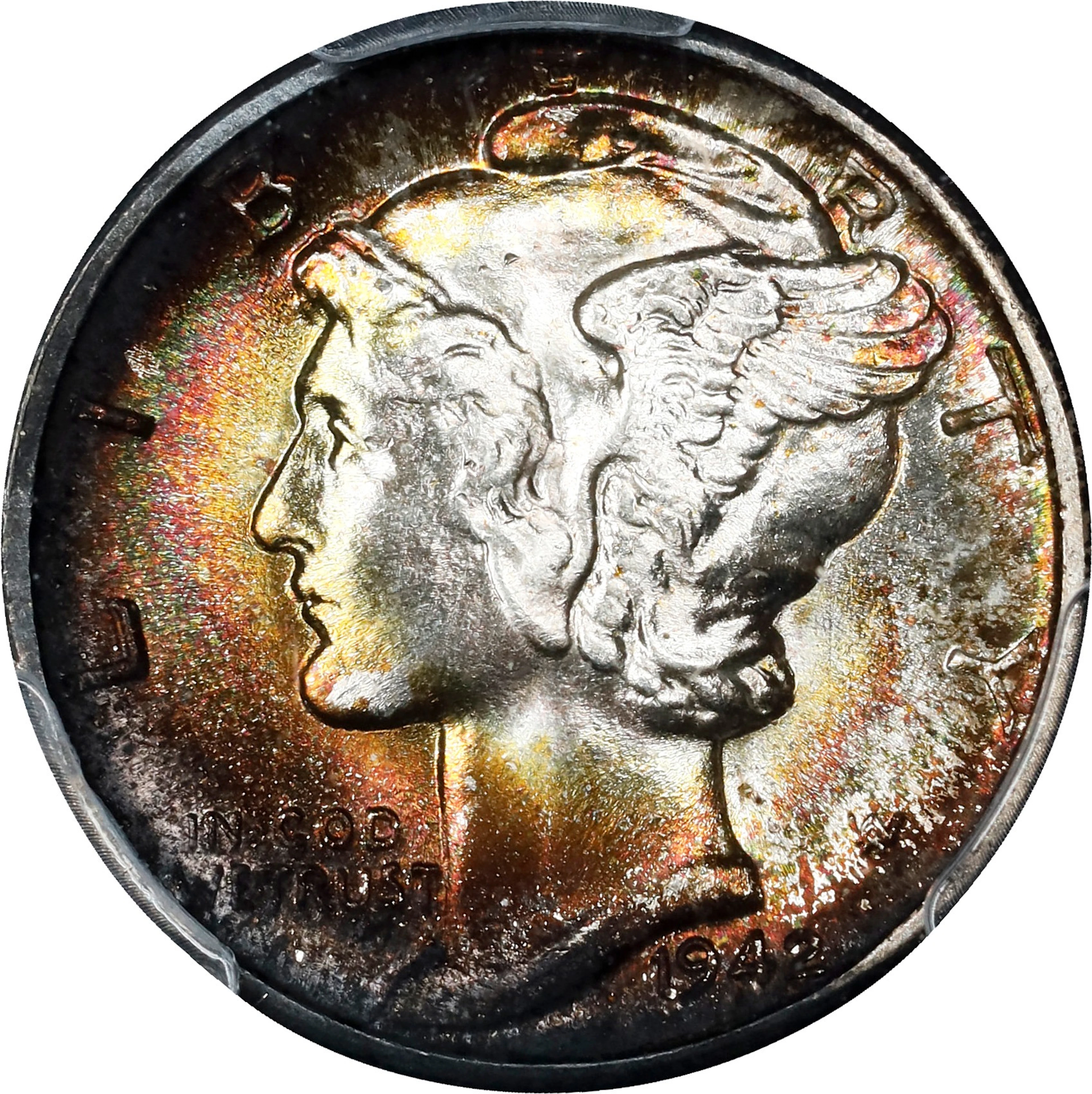 1942-D Mercury Dime. MS-67+ FB (PCGS). CAC.
