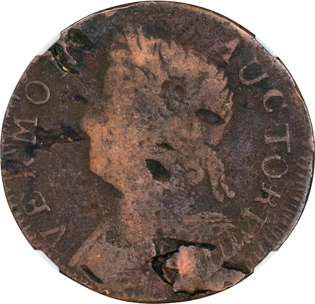 1787 Vermont Copper. RR-15, Bressett 9-I, W-2060. Rarity-6. Bust Left.