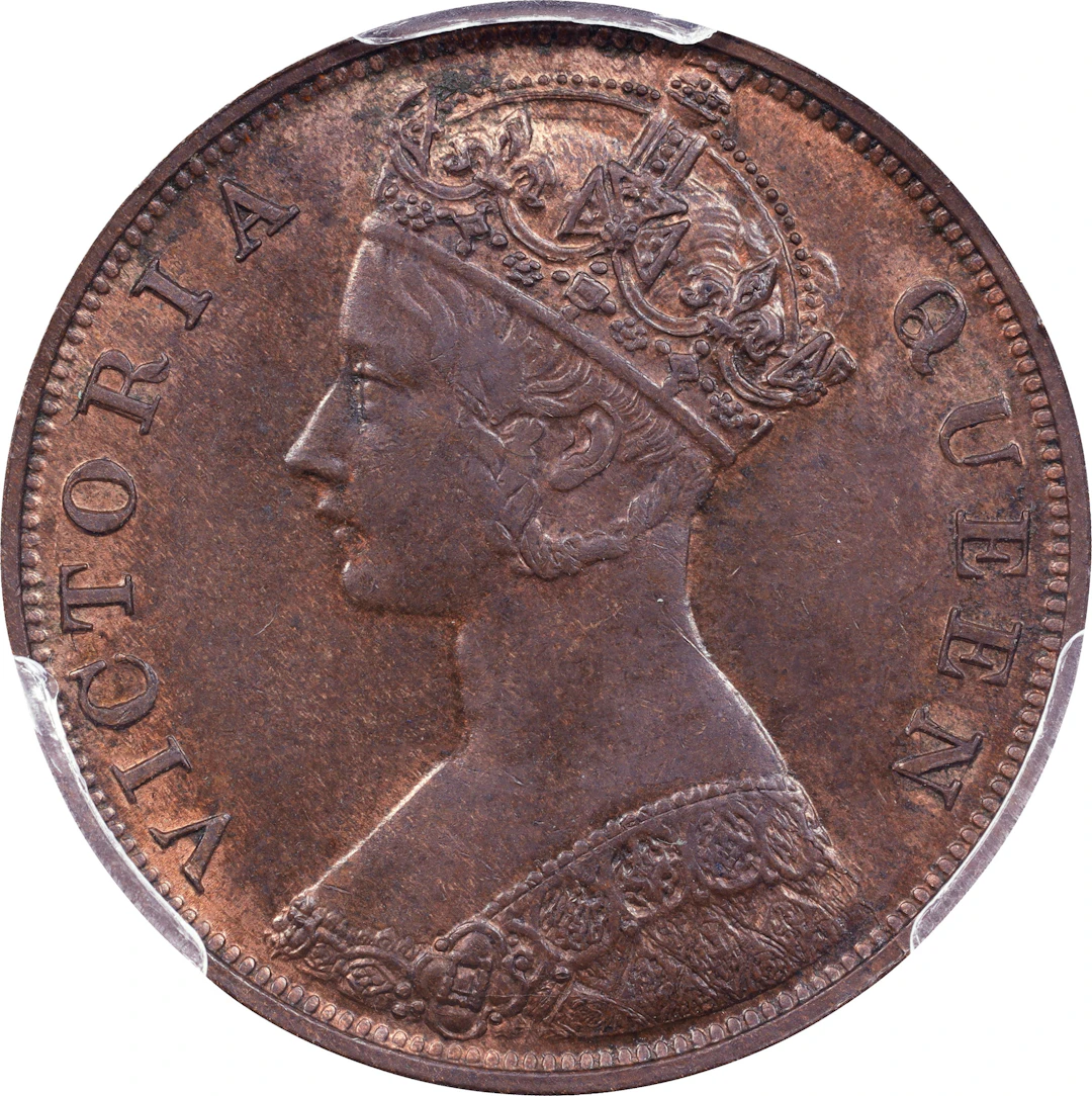 (t) HONG KONG (SAR). Cent, 1876. Birmingham (Heaton) Mint. Victoria.
