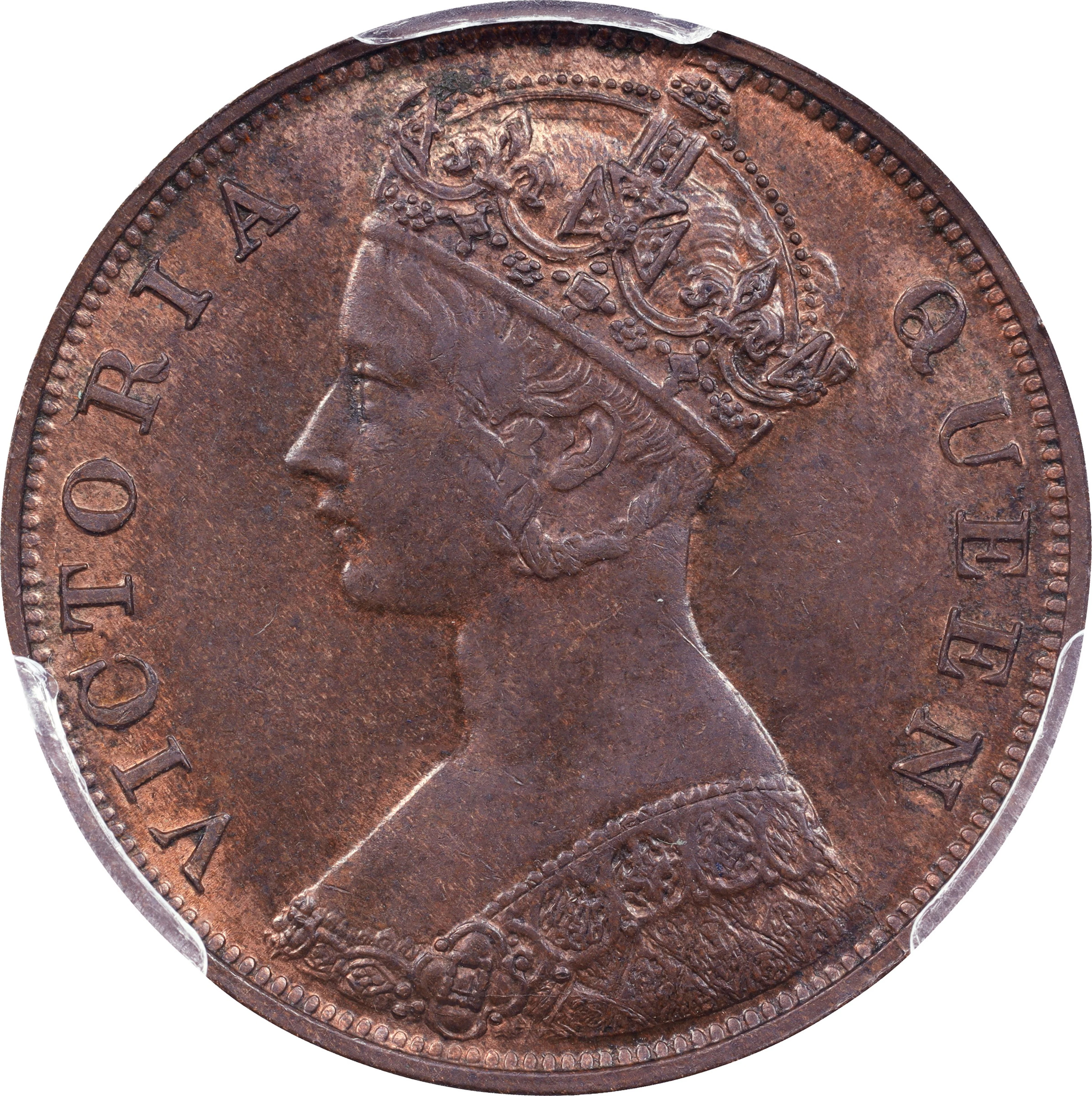 (t) HONG KONG (SAR). Cent, 1876. Birmingham (Heaton) Mint. Victoria.