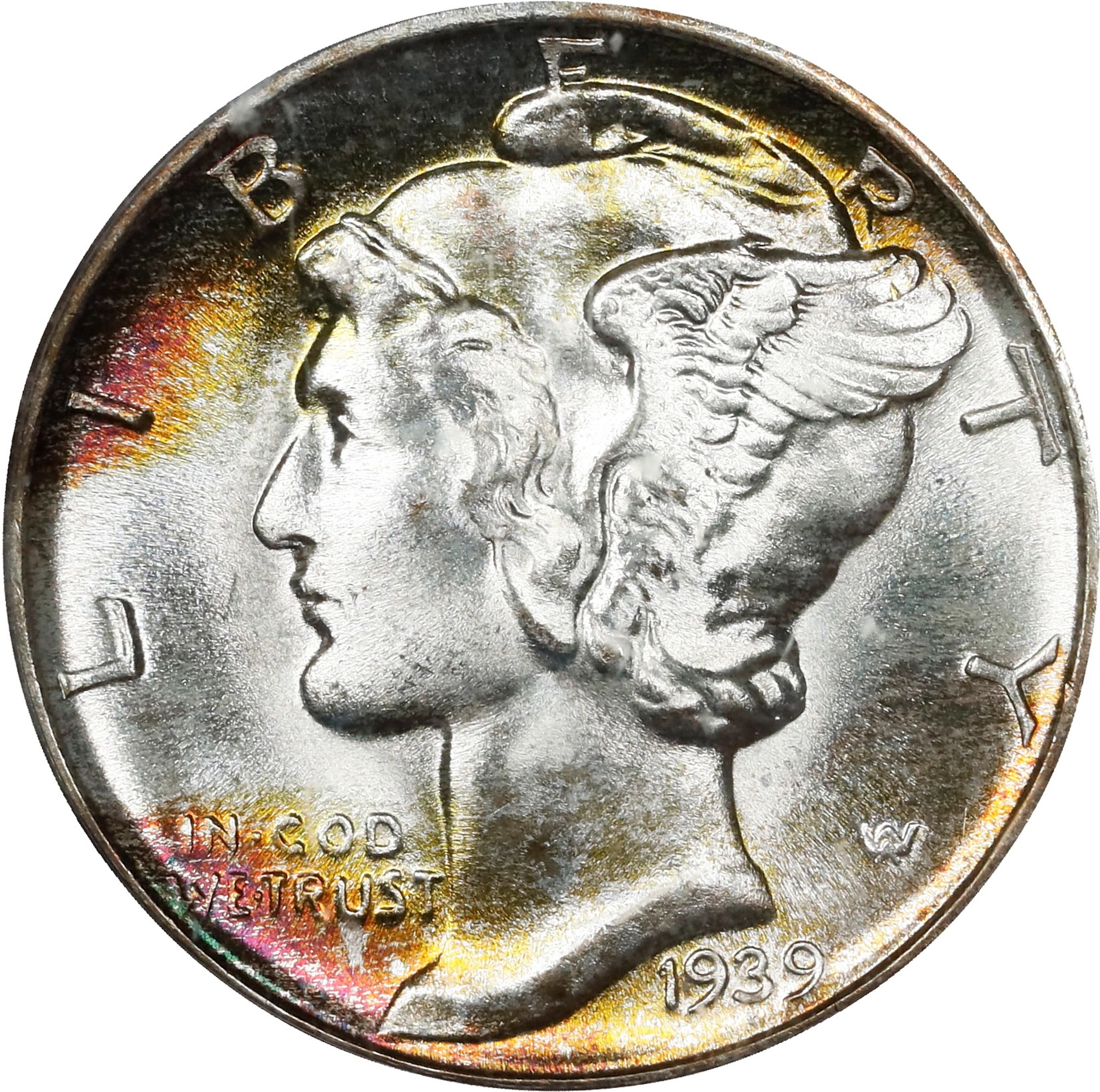 1939-D Mercury Dime. MS-68+ FB (PCGS). CAC.