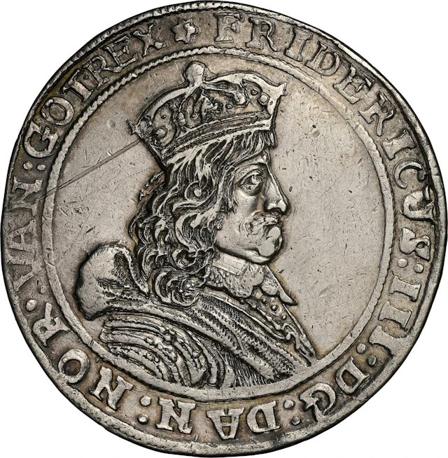 NORWAY. 3 Speciedaler, 1658. Christiania Mint. Frederik III. NGC AU