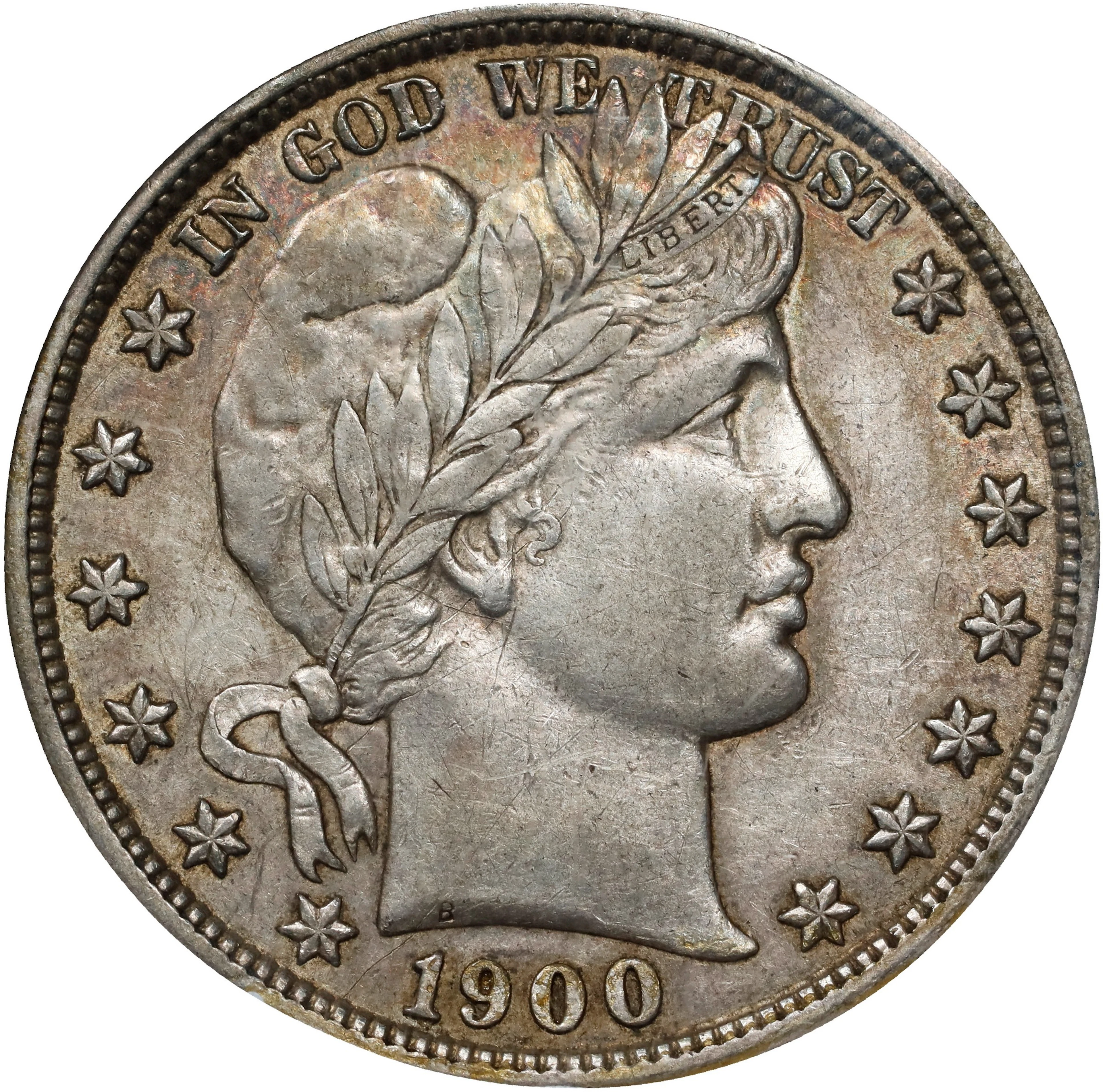 1900 Barber Half Dollar. AU-53 (NGC).