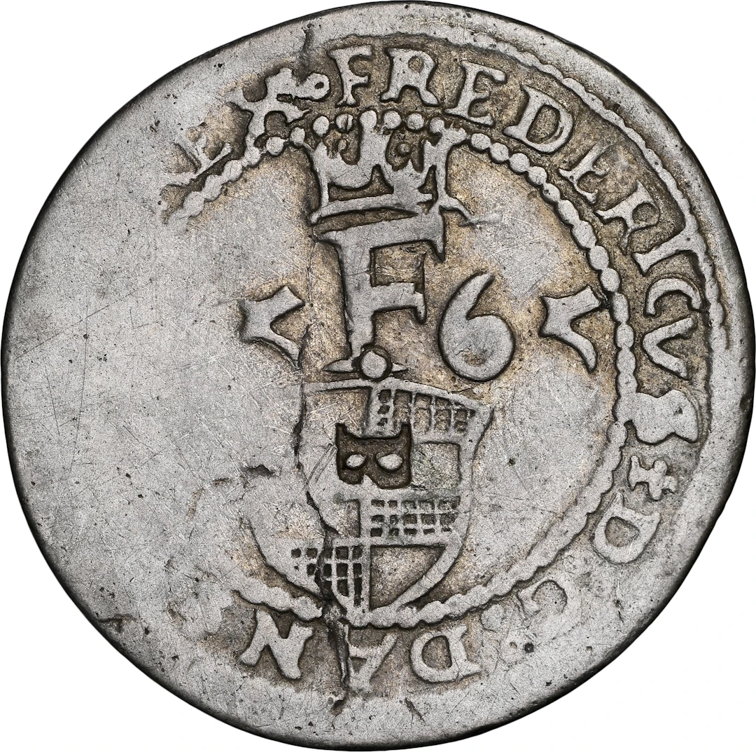 DENMARK. 8 Skilling (?), 1565. Visby MInt. Frederik II. NGC VG Details--.
