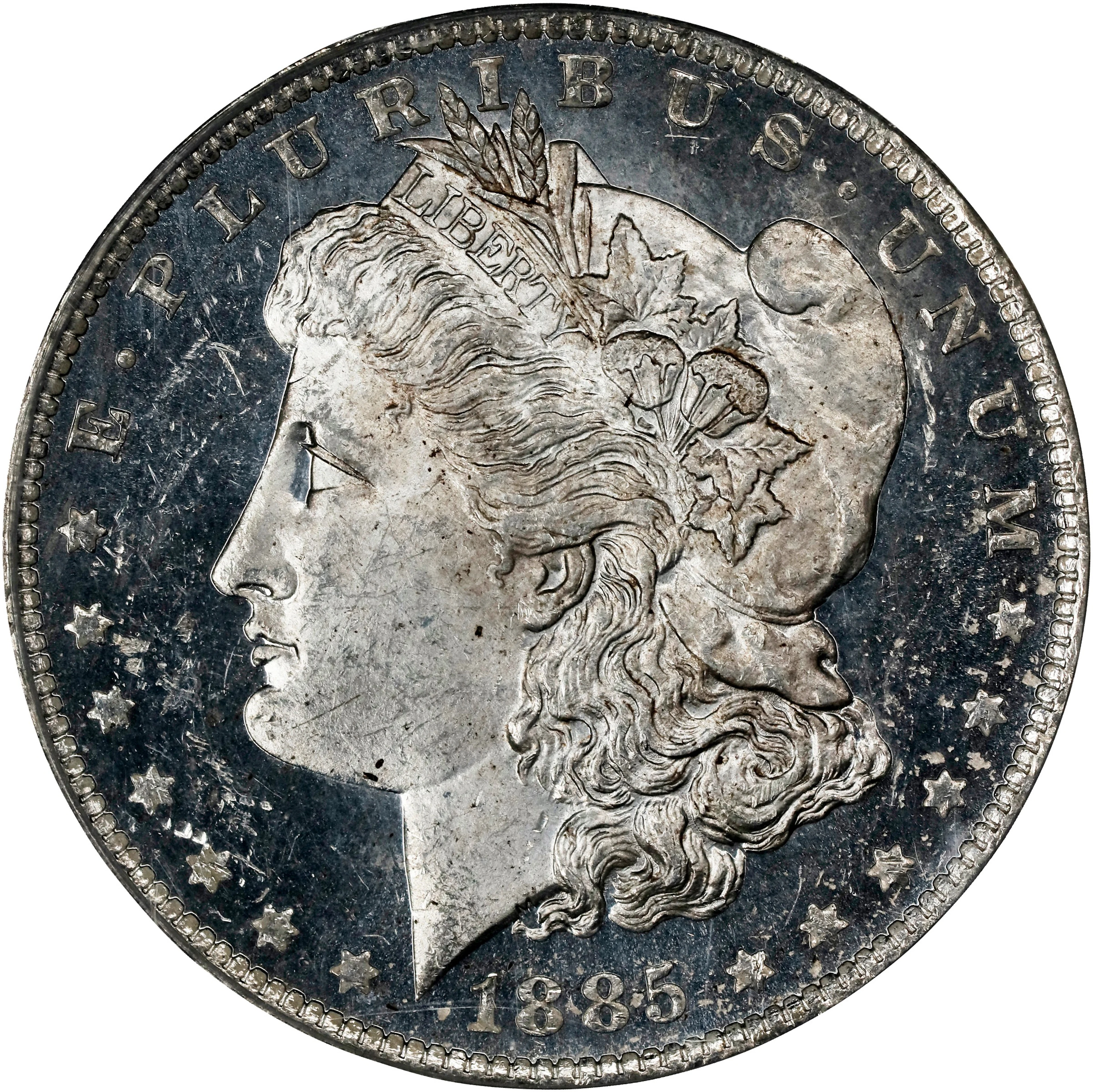 1885-O Morgan Silver Dollar. MS-63 DMPL (PCGS). OGH Generation 2.1.