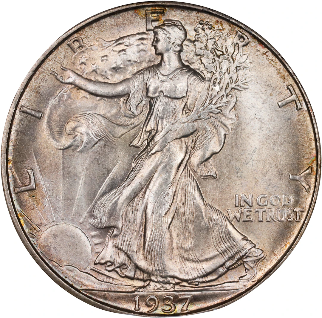 1937-D Walking Liberty Half Dollar. MS-65 (NGC).