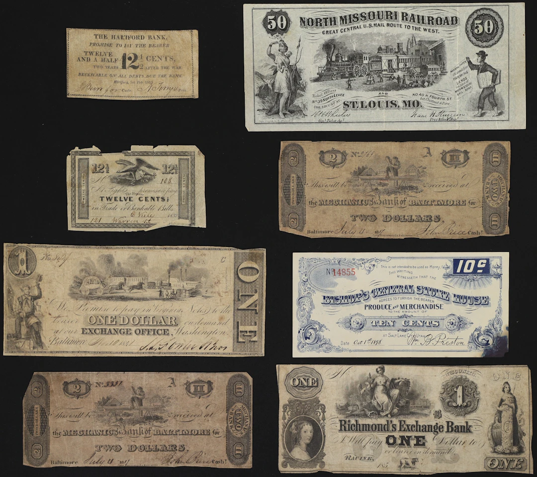 Lot of (7) Connecticut, Maryland, Missouri, Utah, & Wisconsin Obsoletes.