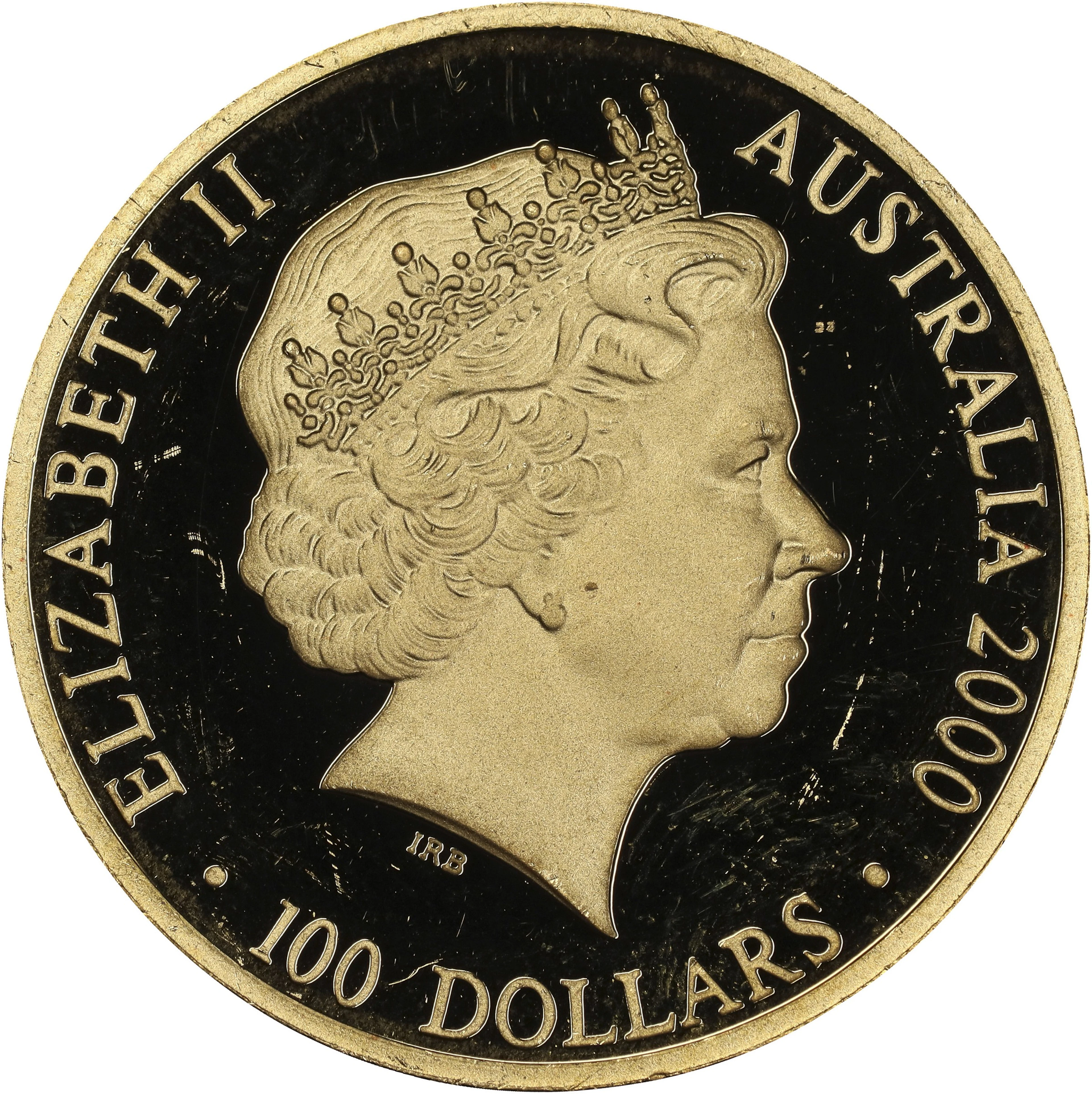 (0.321 oz, 9.984 g AGW). Australia. 2000 Summer Olympics Gold $100.